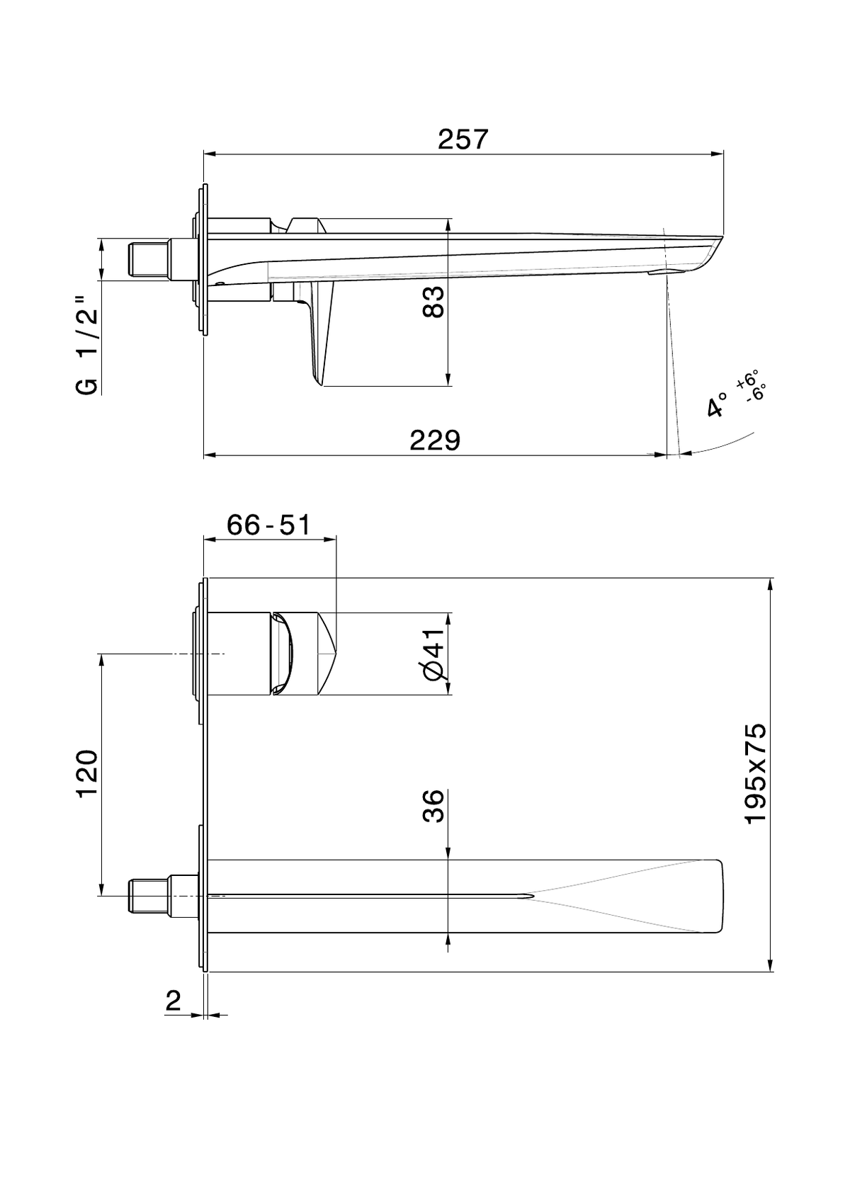 Newform 72231E - disegno tecnico