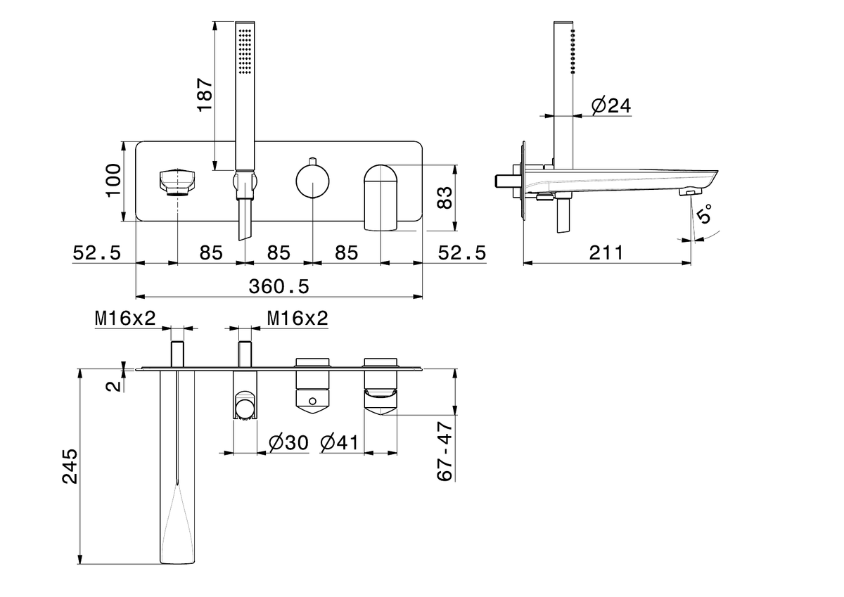 Newform 72272E - disegno tecnico