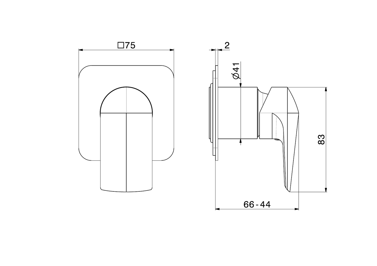 Newform 72275E - disegno tecnico