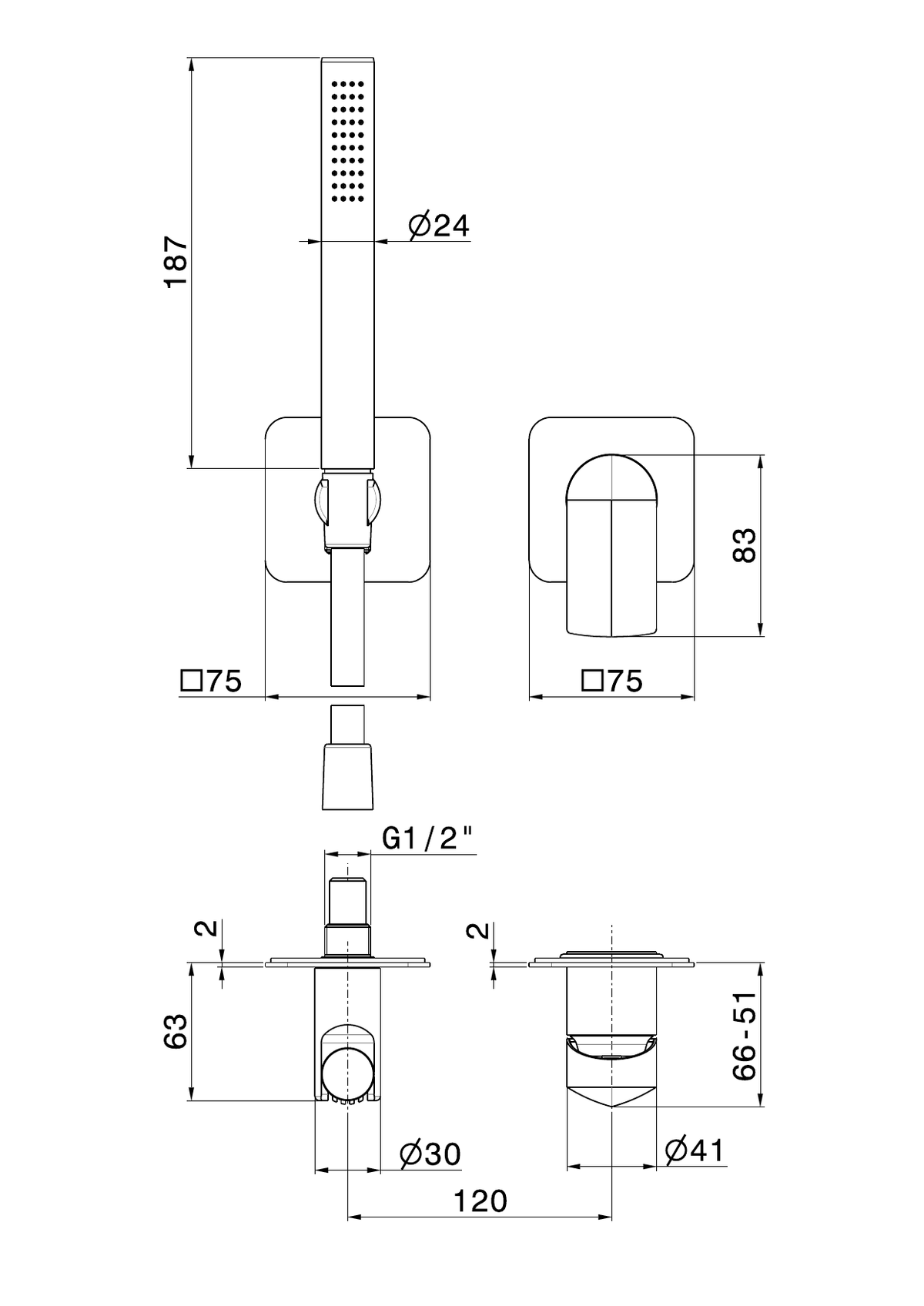 Newform 72276E - disegno tecnico