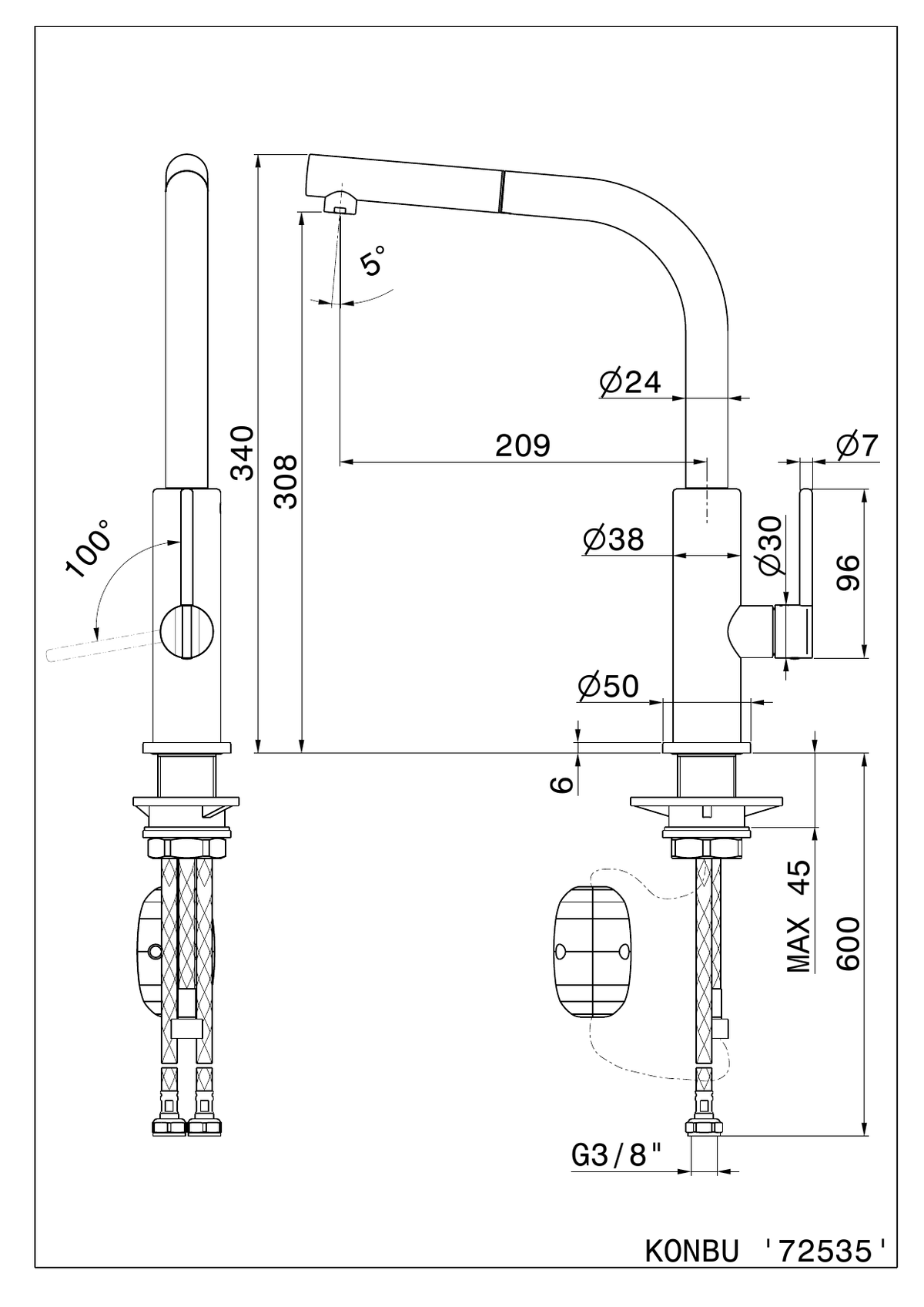 Newform 72535 - disegno tecnico