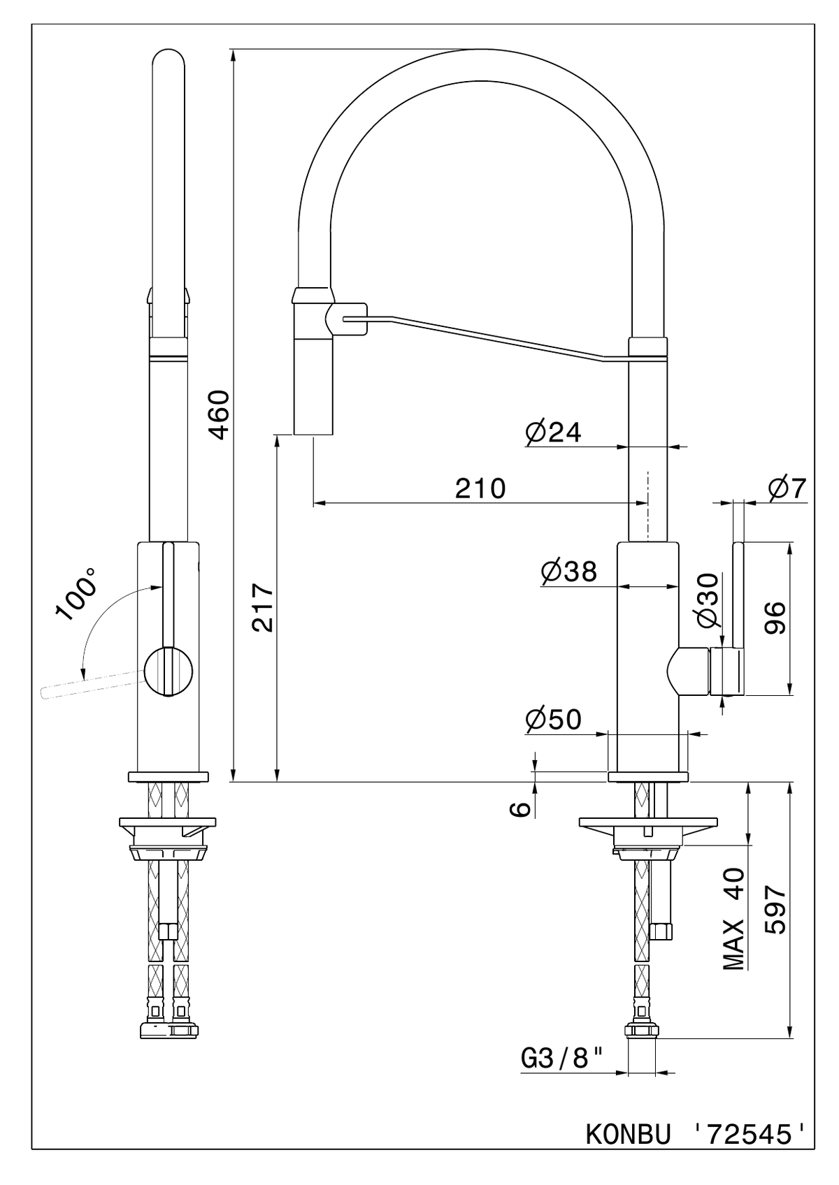 Newform 72545 - disegno tecnico