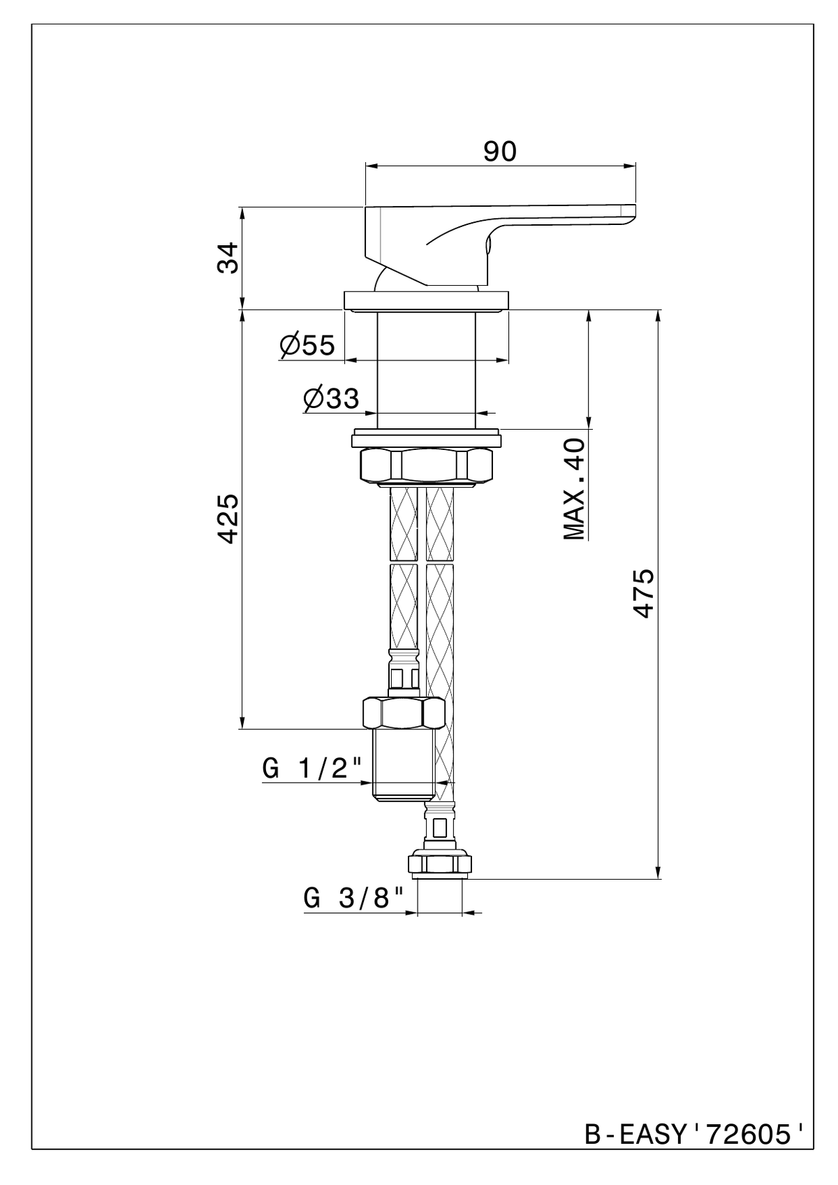 Newform 72605 - disegno tecnico