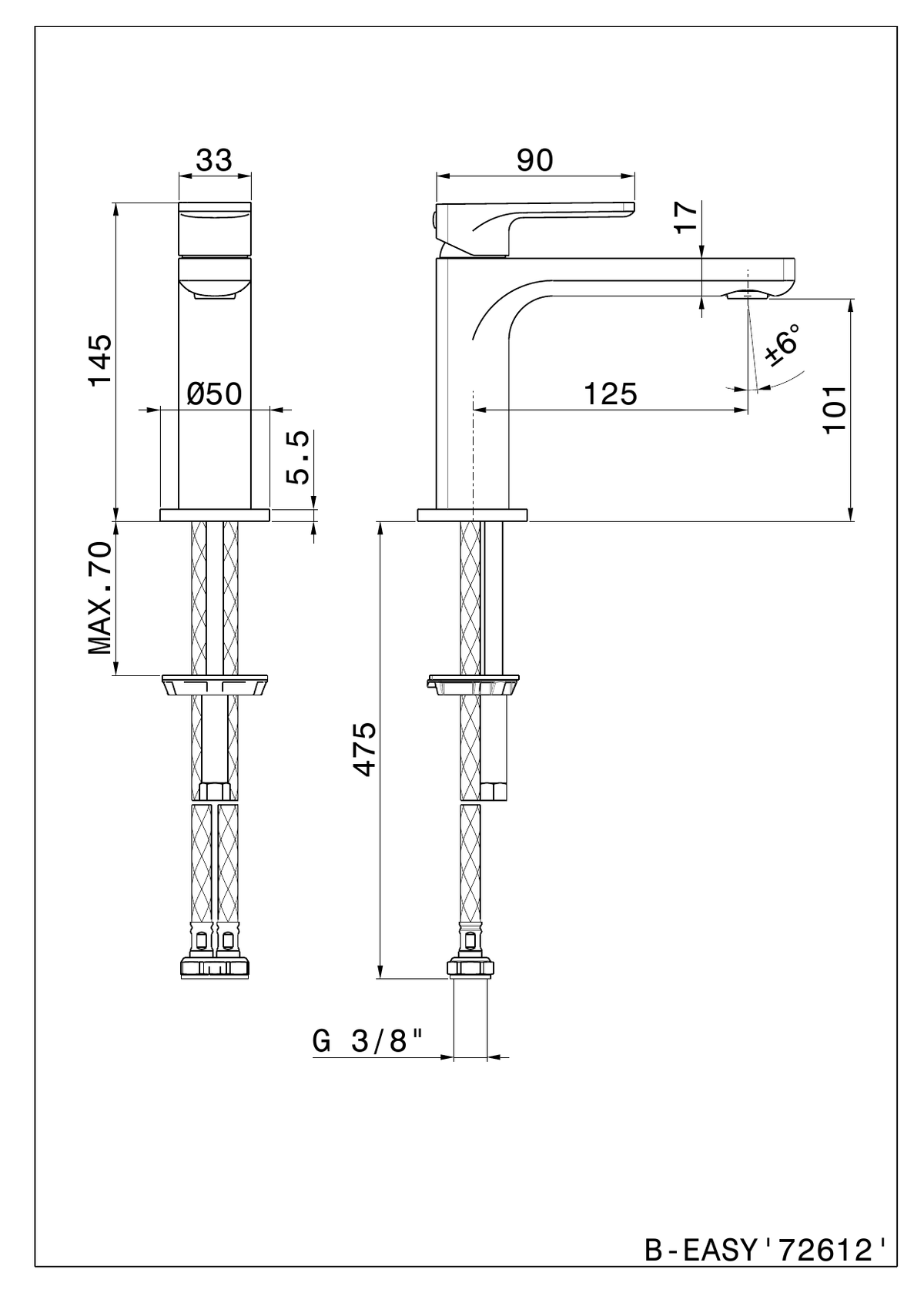 Newform 72612 - disegno tecnico