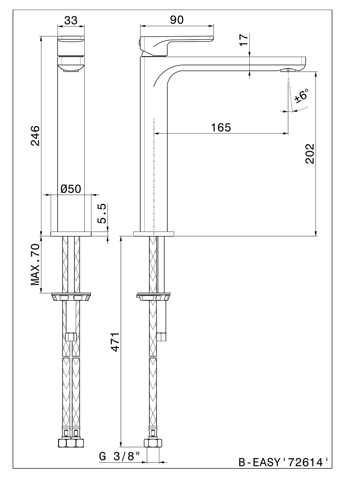 Newform 72614 - disegno tecnico
