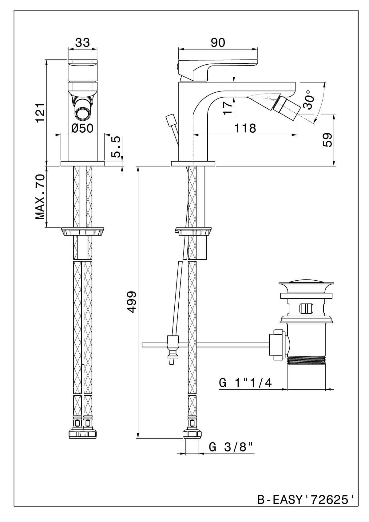 Newform 72625 - disegno tecnico