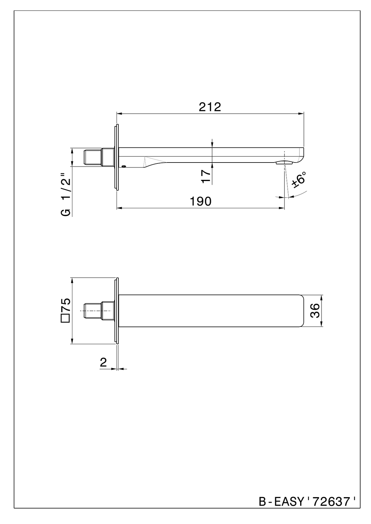 Newform 72637 - disegno tecnico