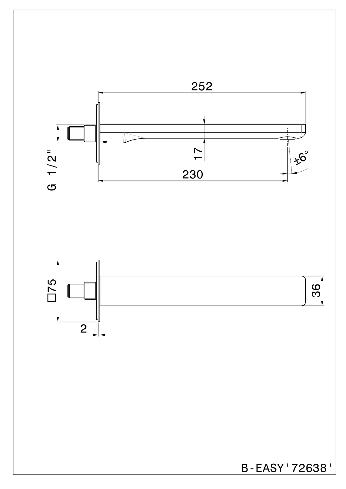 Newform 72638 - disegno tecnico