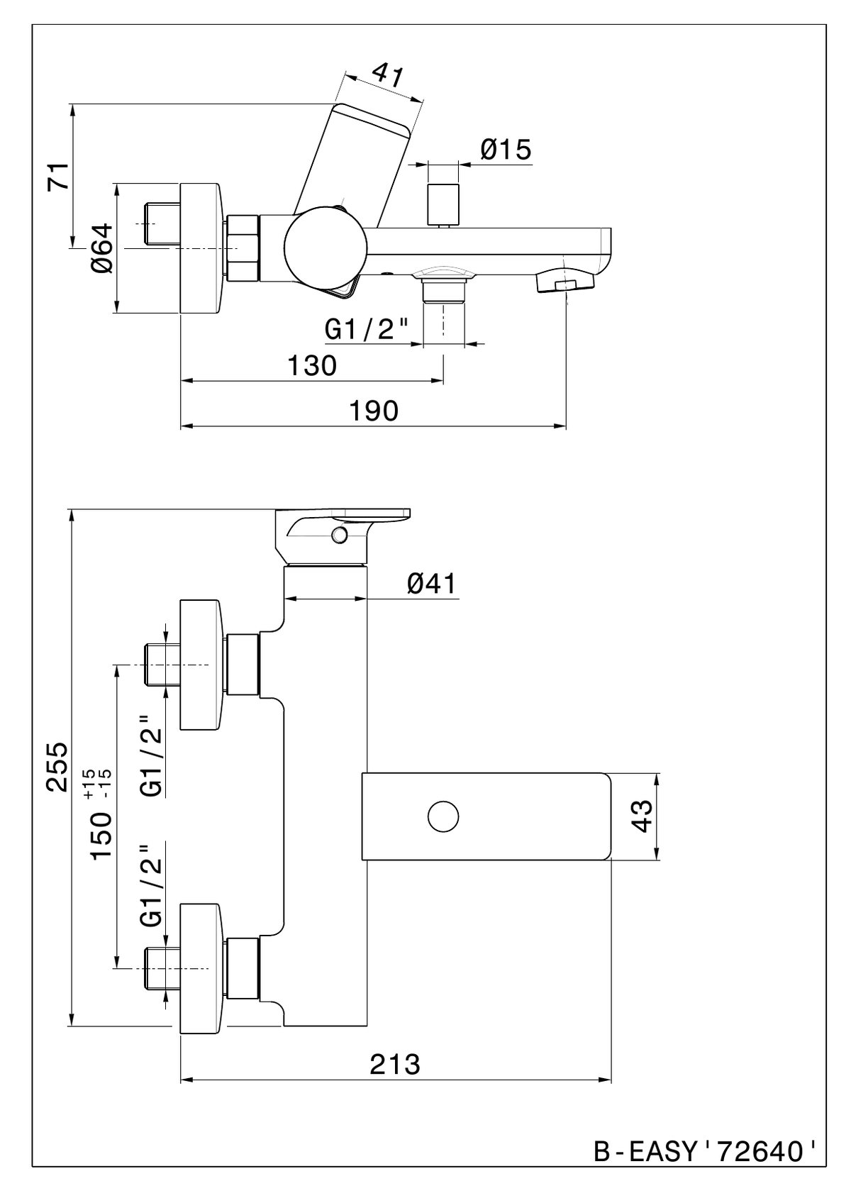 Newform 72640 - disegno tecnico