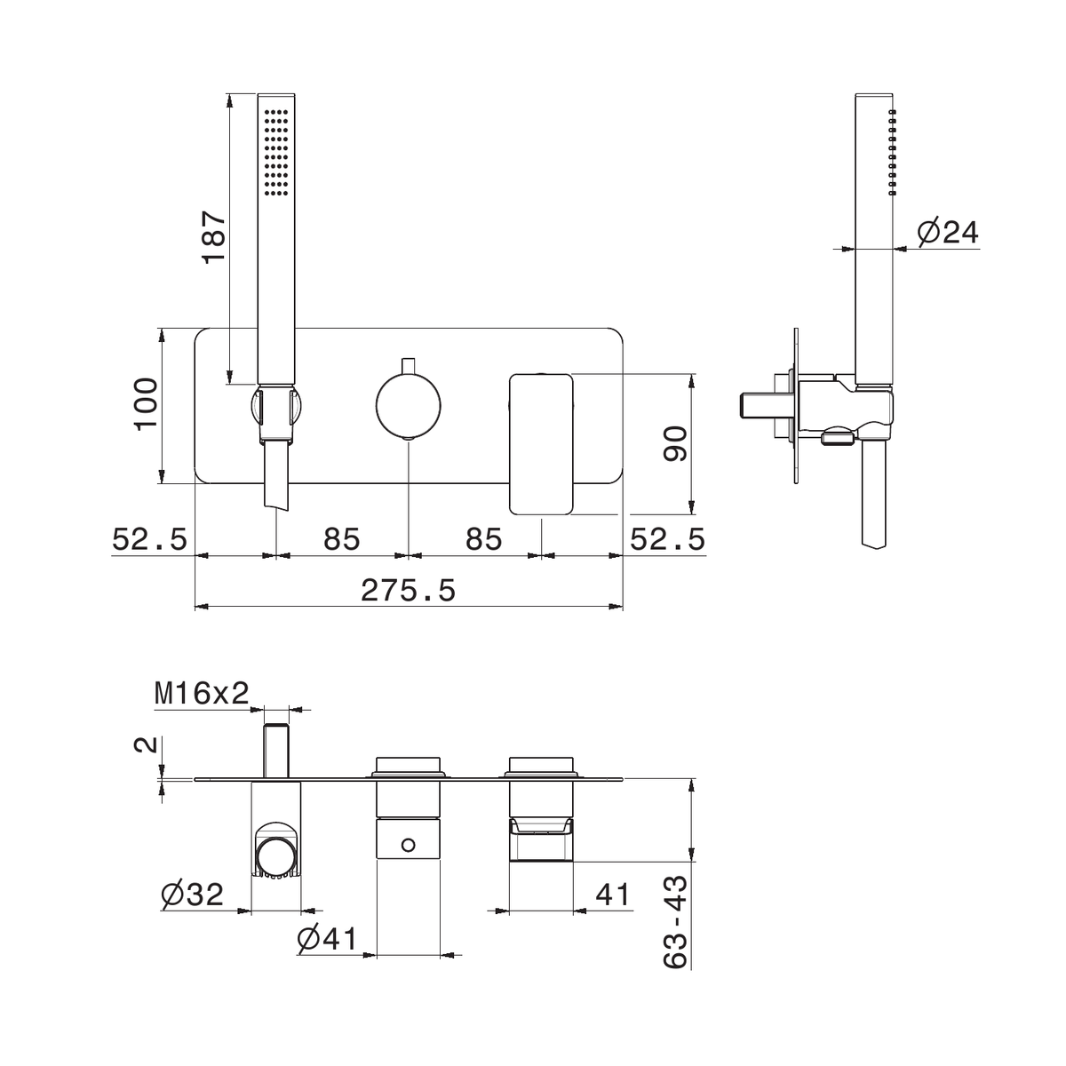 Newform 72669E - disegno tecnico