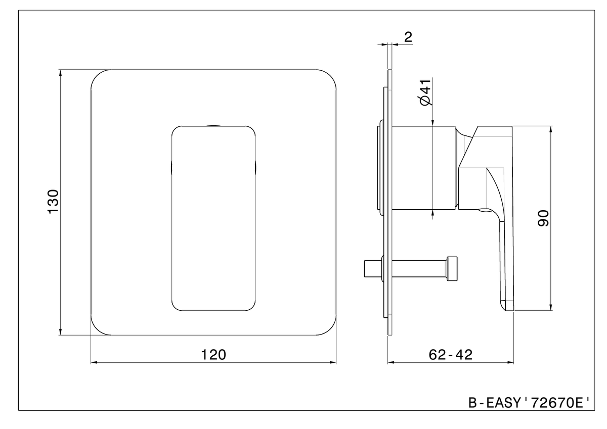 Newform 72670E - disegno tecnico