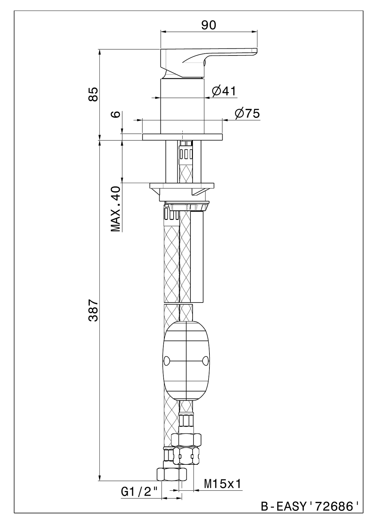 Newform 72686 - disegno tecnico