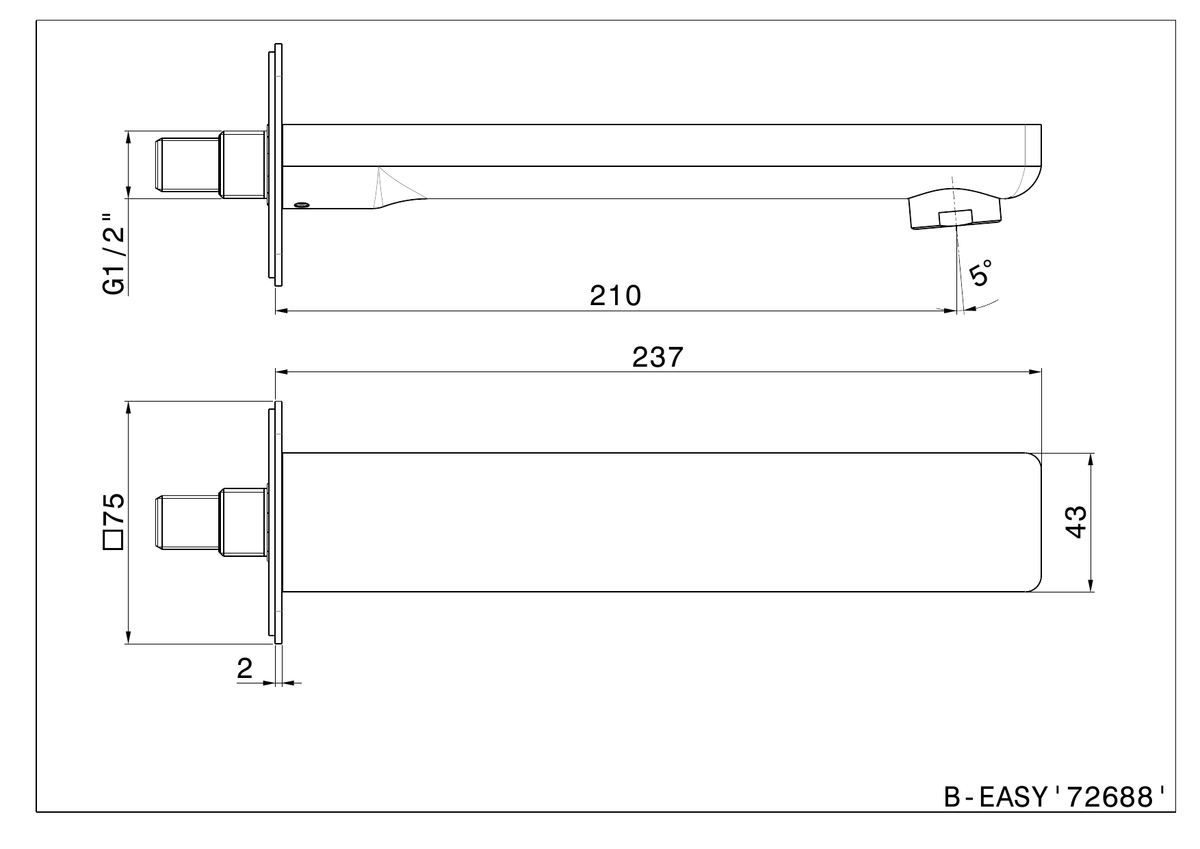 Newform 72688 - disegno tecnico