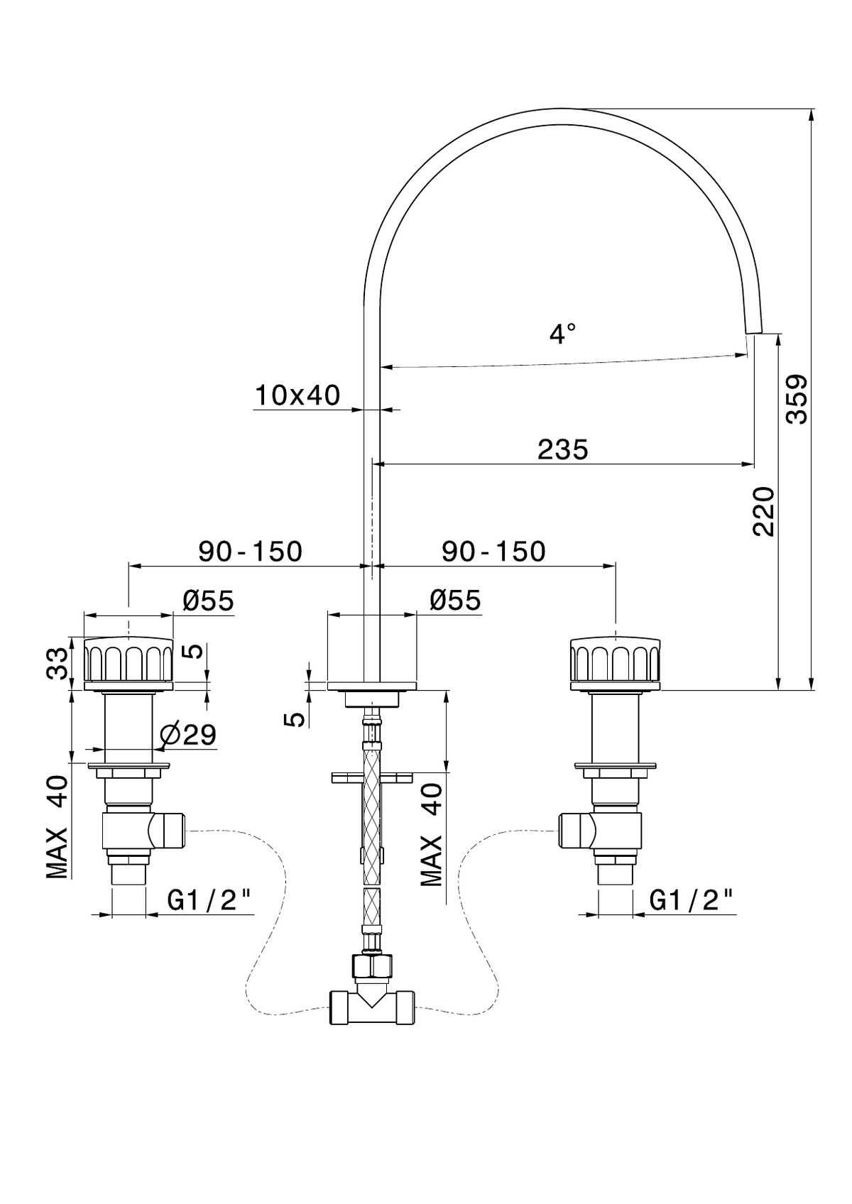 Newform 72800 - disegno tecnico