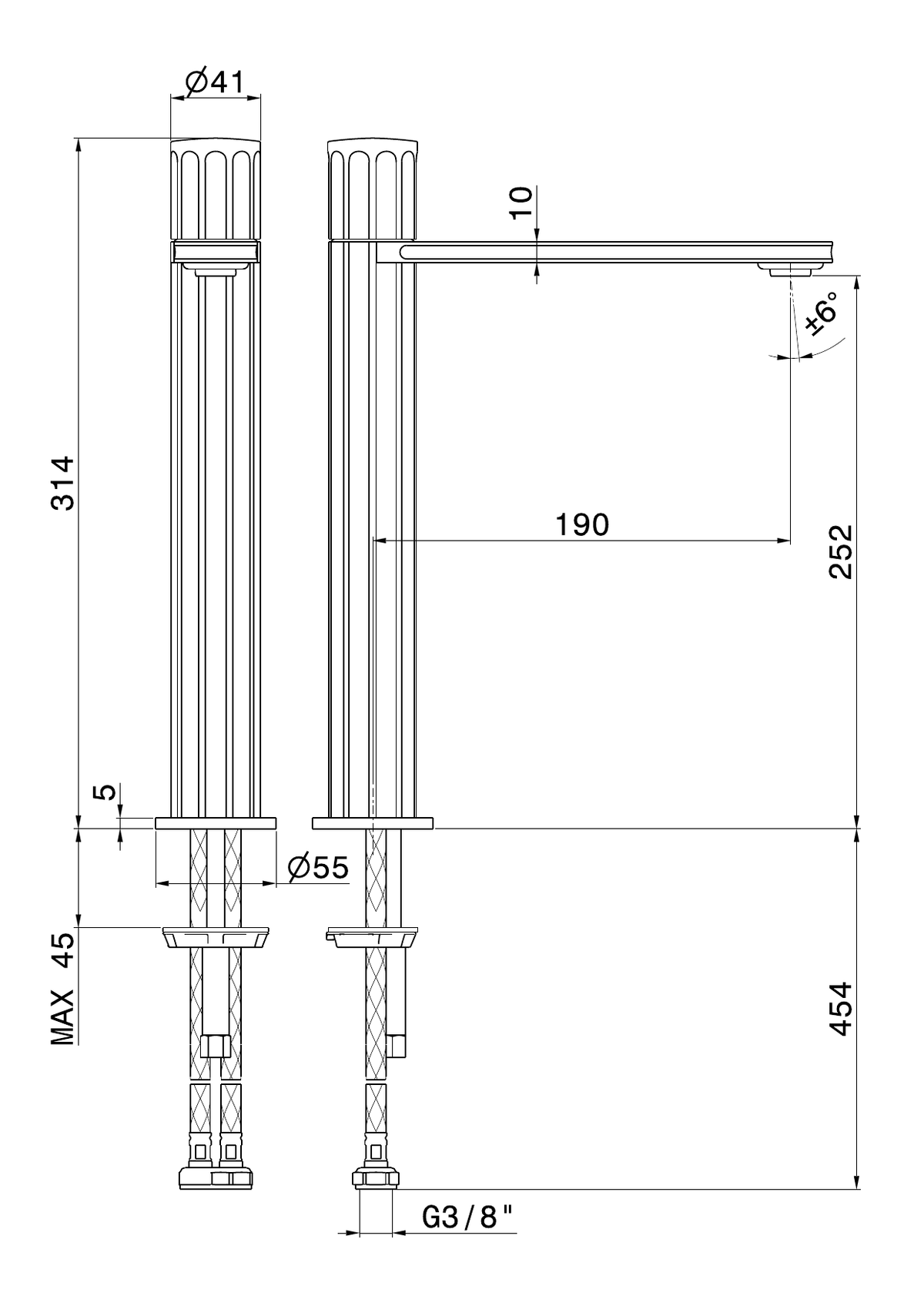 Newform 72815 - disegno tecnico