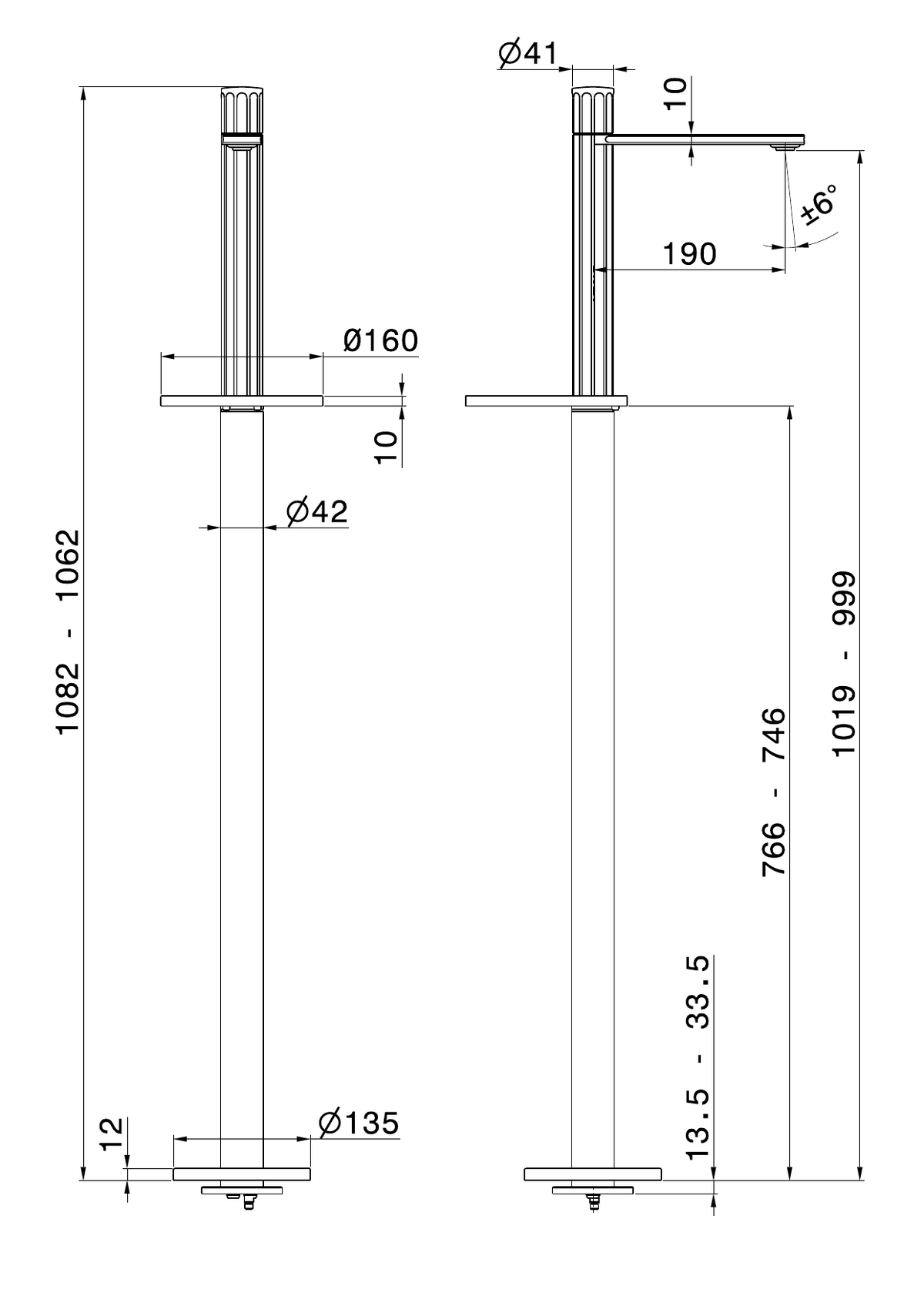 Newform 72818E - disegno tecnico