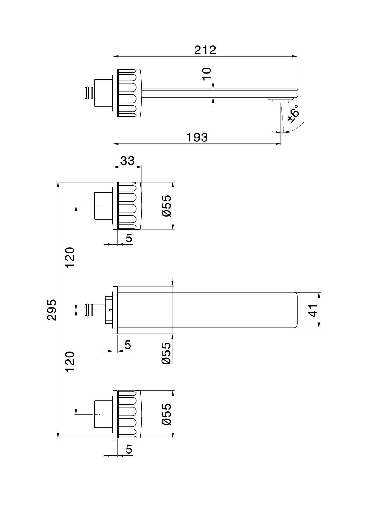 Newform 72820E - disegno tecnico