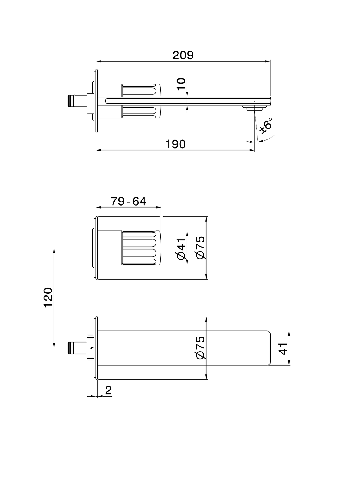Newform 72828E - disegno tecnico