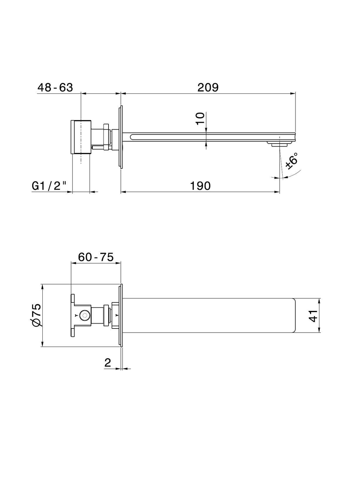 Newform 72837 - disegno tecnico