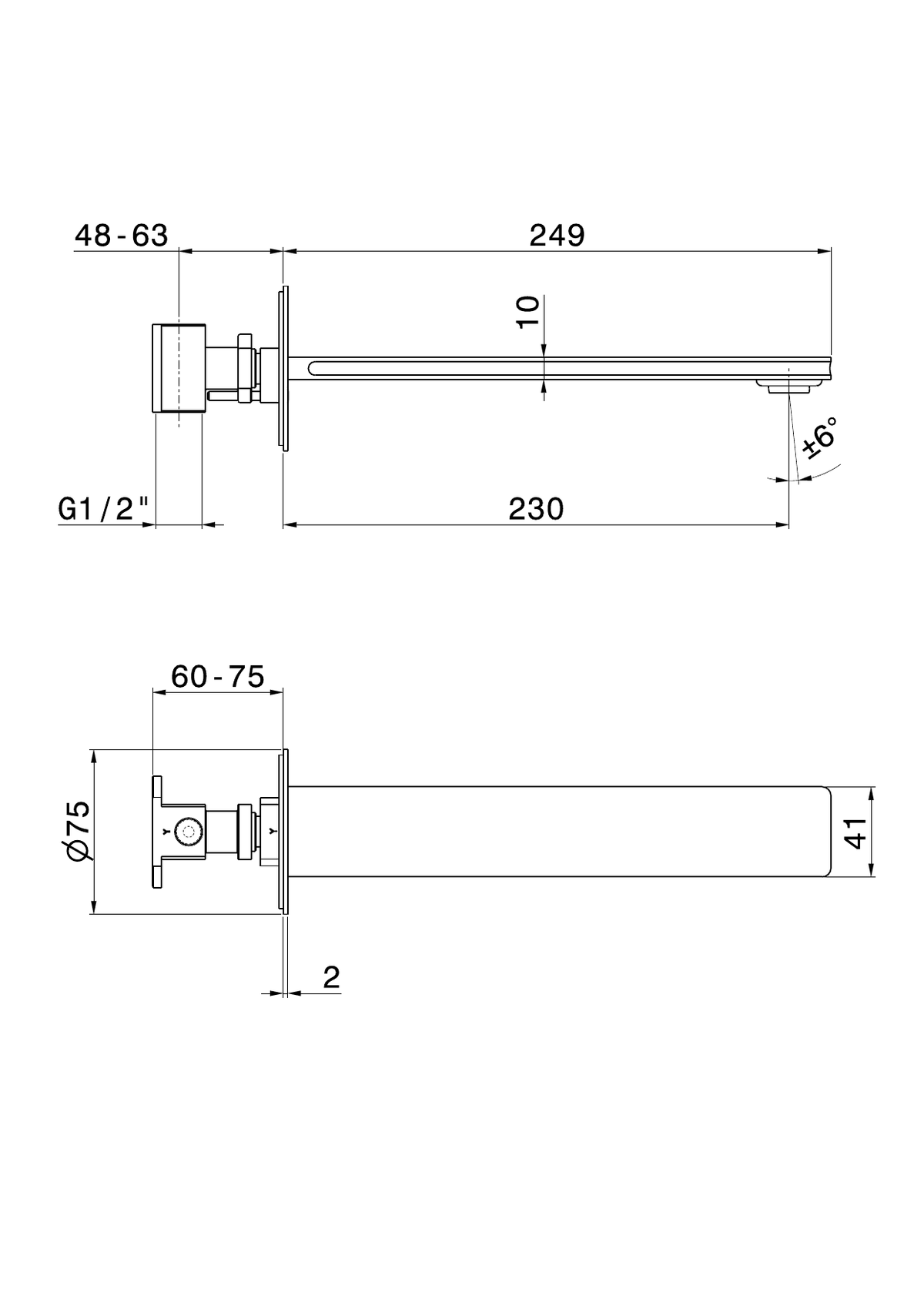 Newform 72838 - disegno tecnico