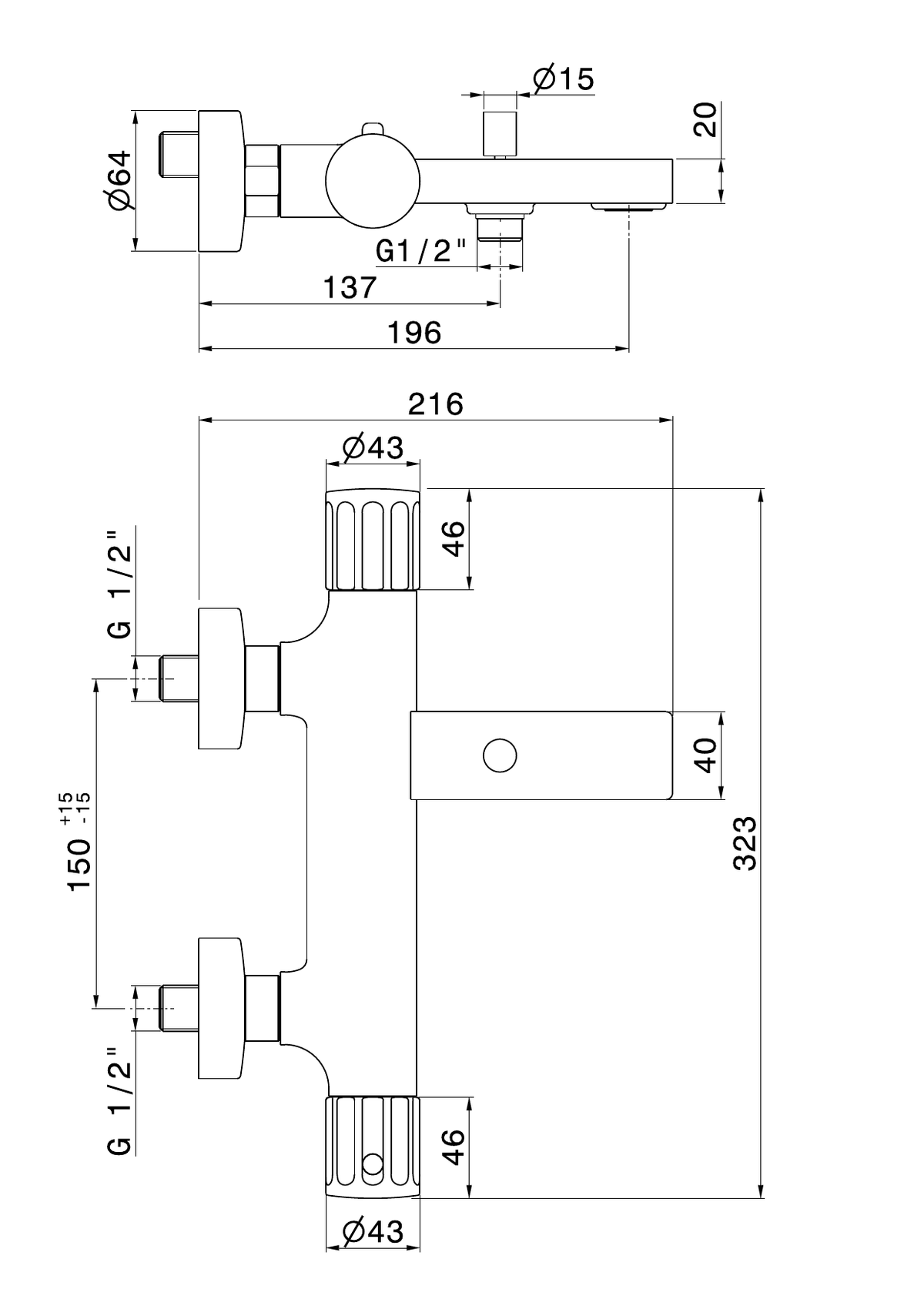 Newform 72840 - disegno tecnico