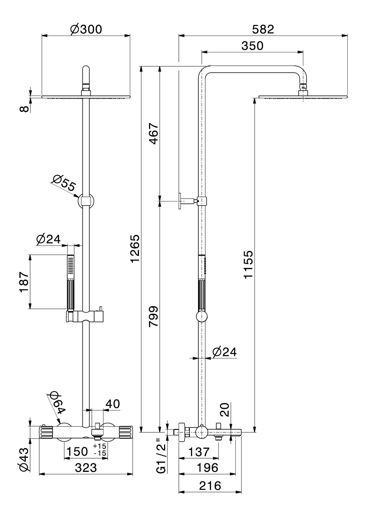 Newform 72841 - disegno tecnico