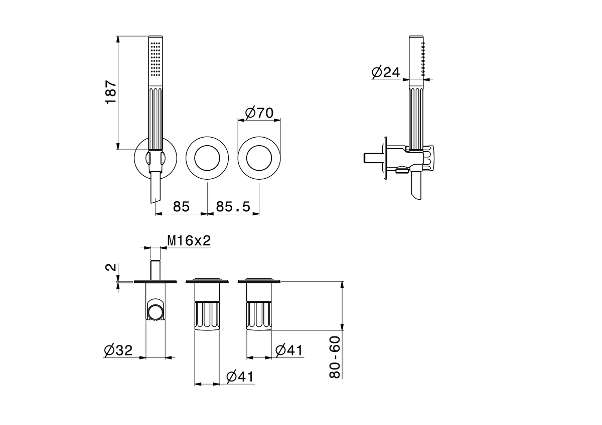 Newform 72869E - disegno tecnico