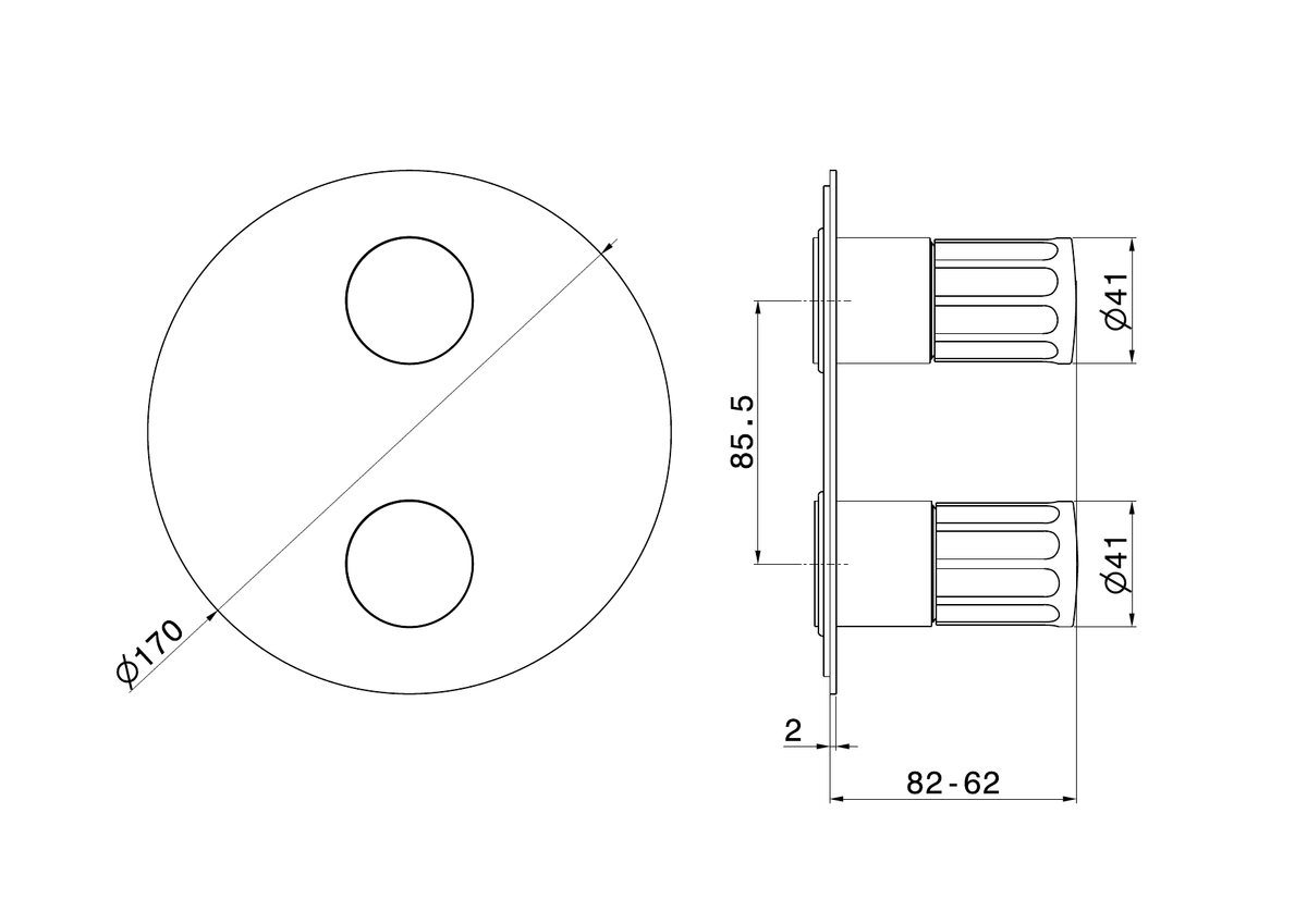 Newform 72874E - disegno tecnico