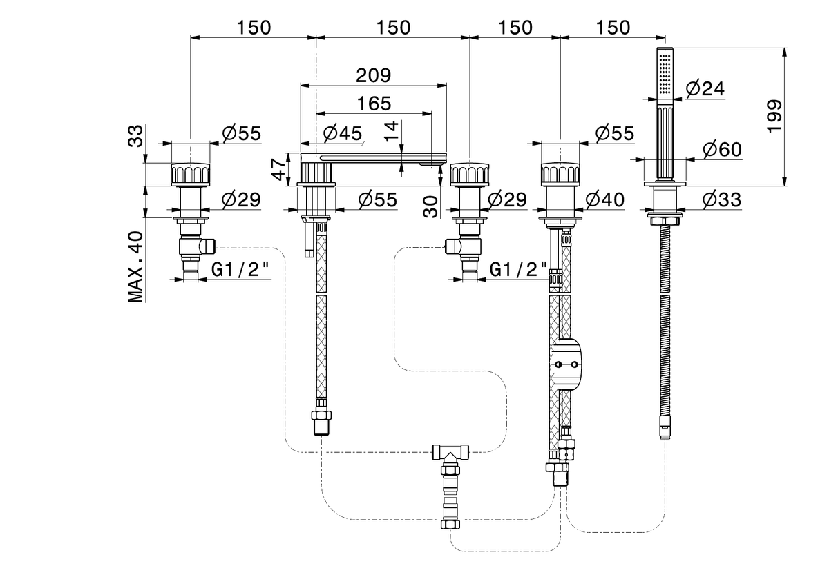 Newform 72882C - disegno tecnico