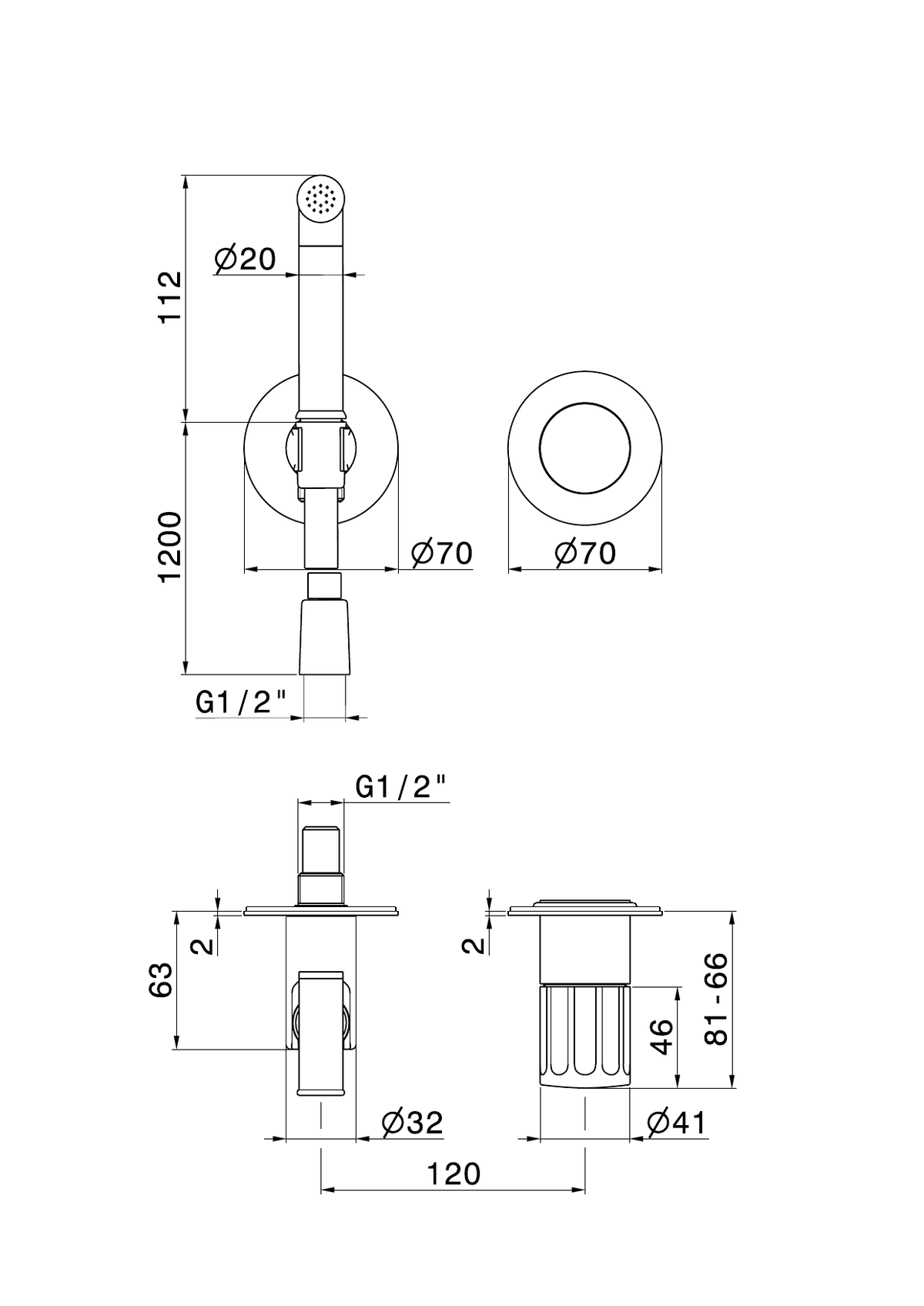 Newform 72896E - disegno tecnico