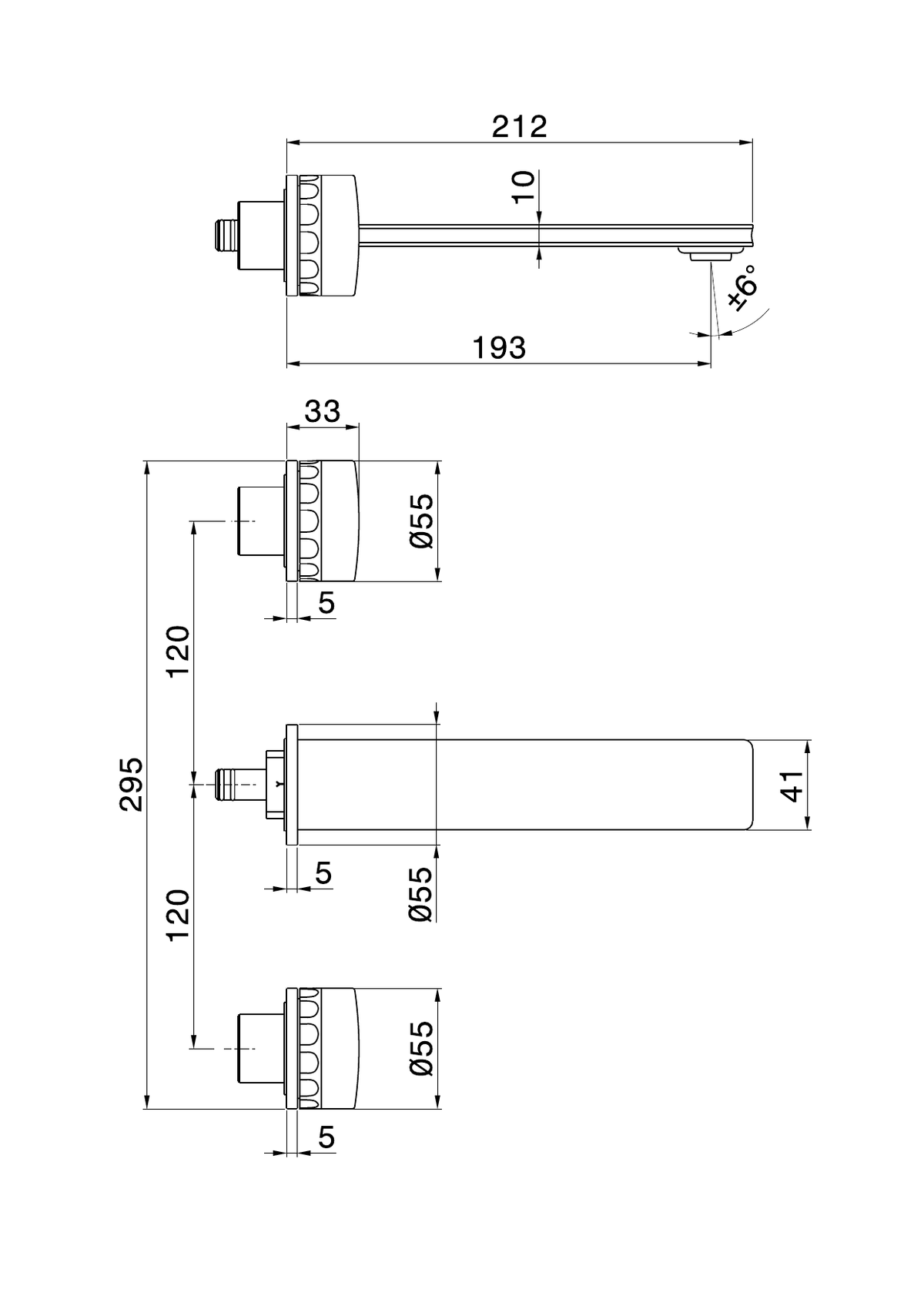 Newform 72920E - disegno tecnico