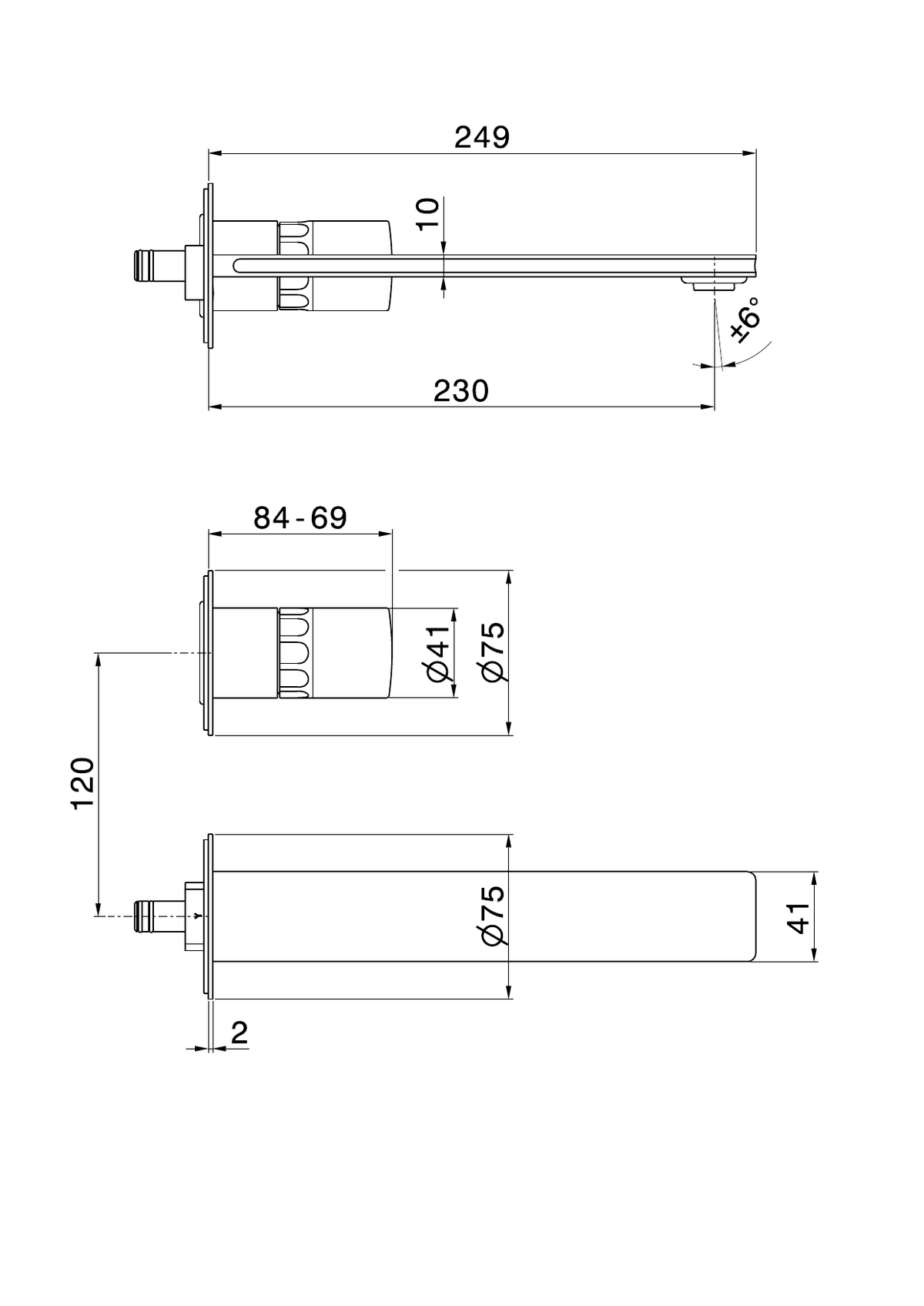 Newform 72930E - disegno tecnico