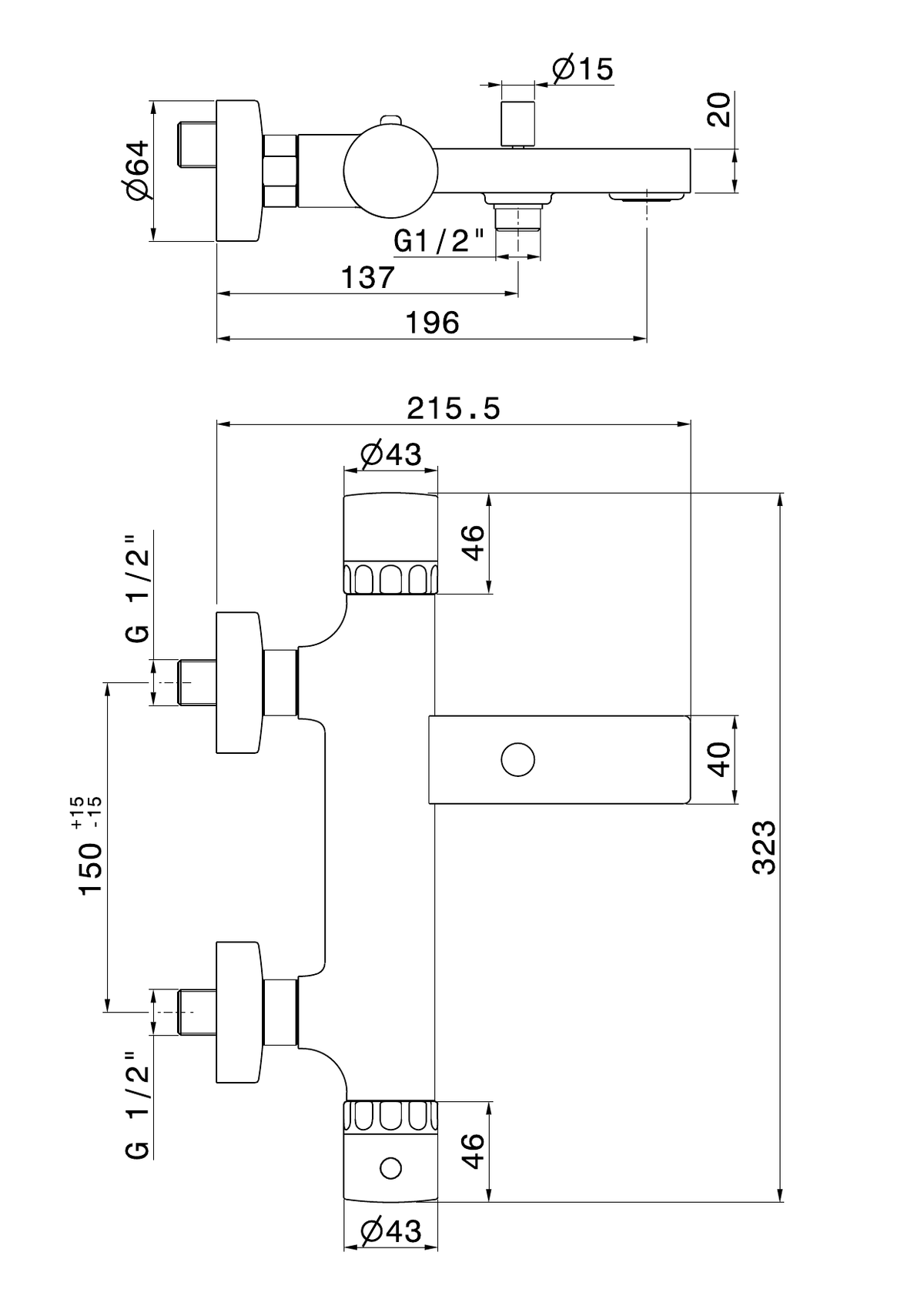 Newform 72940 - disegno tecnico