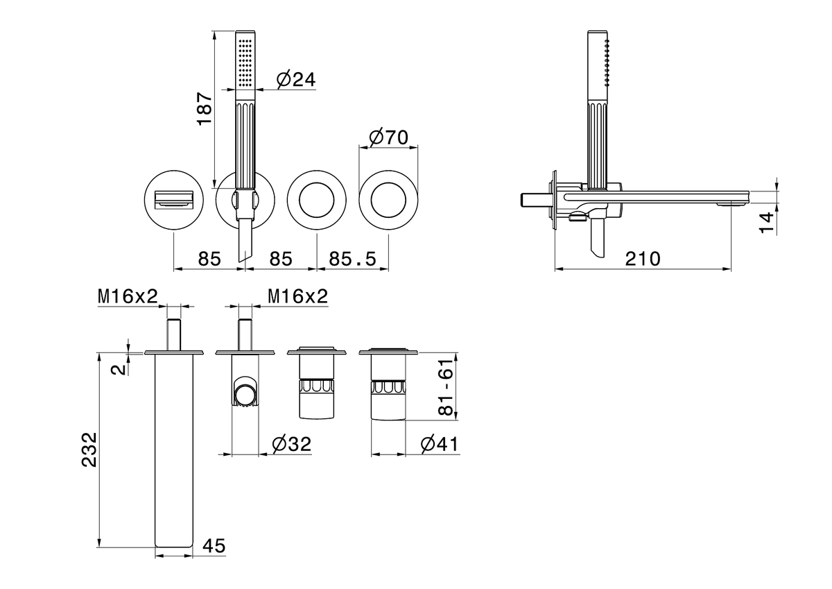 Newform 72972E - disegno tecnico