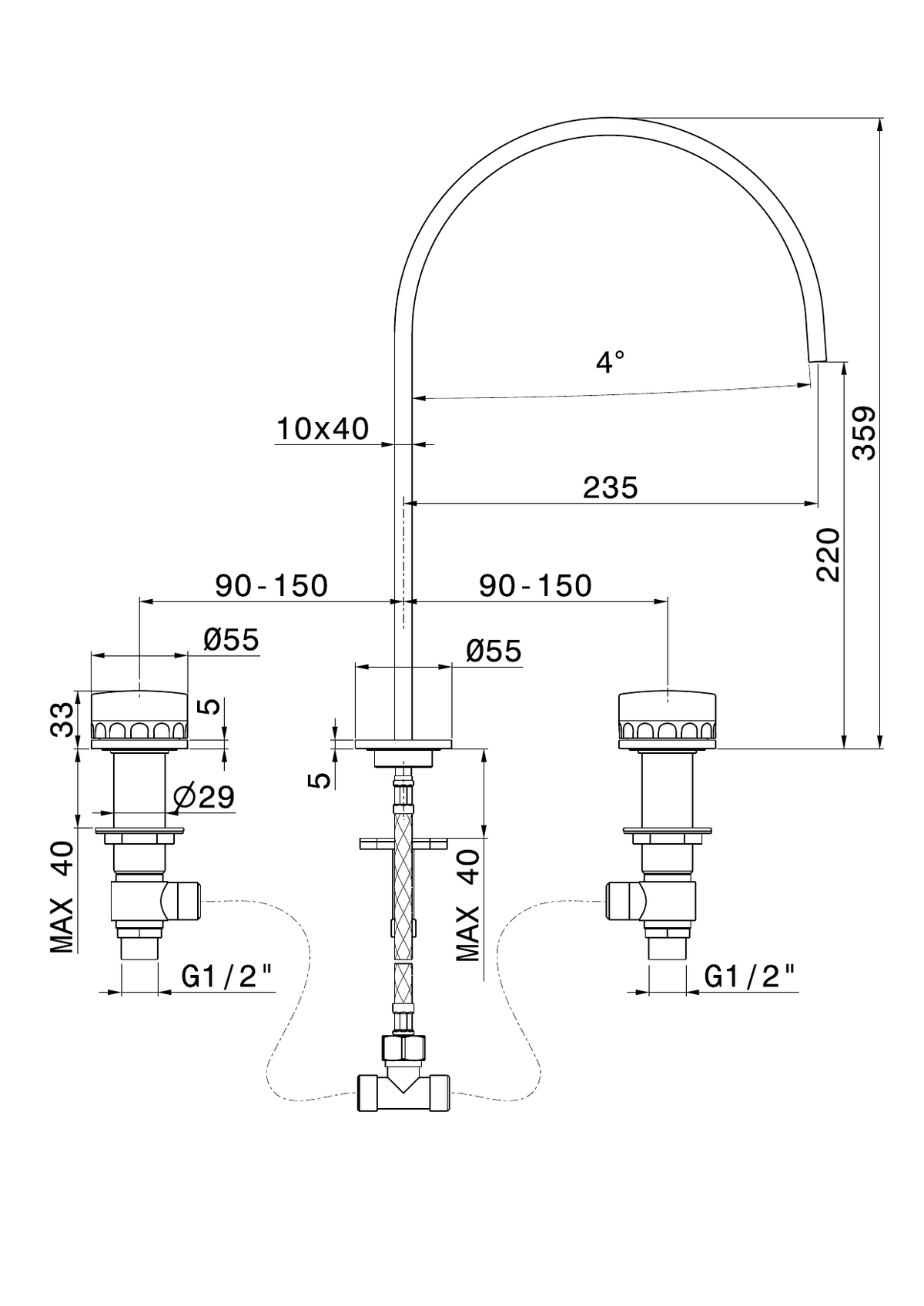 Newform 73000 - disegno tecnico
