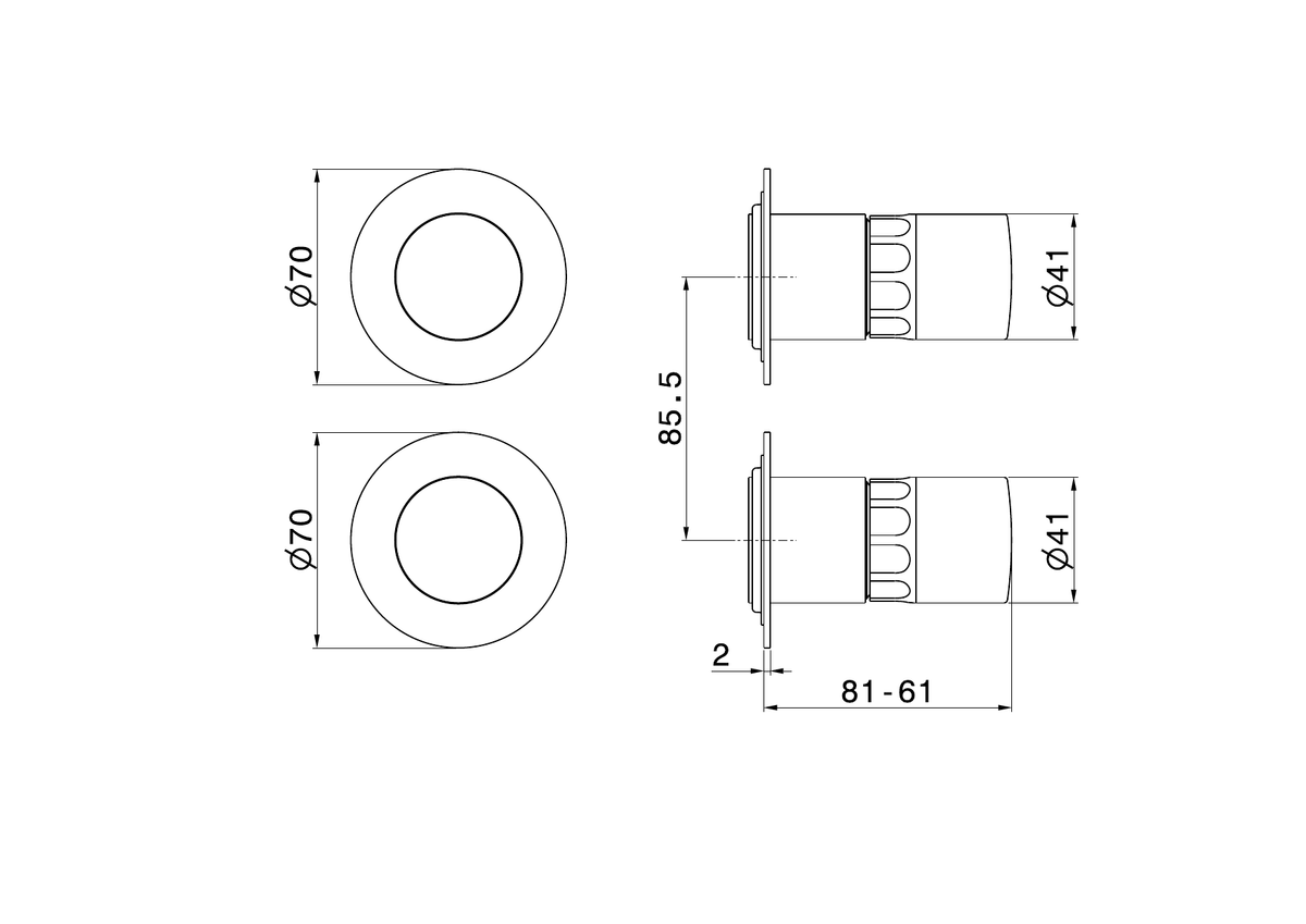 Newform 73073E - disegno tecnico