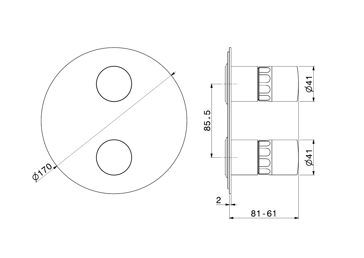 Newform 73074E - disegno tecnico