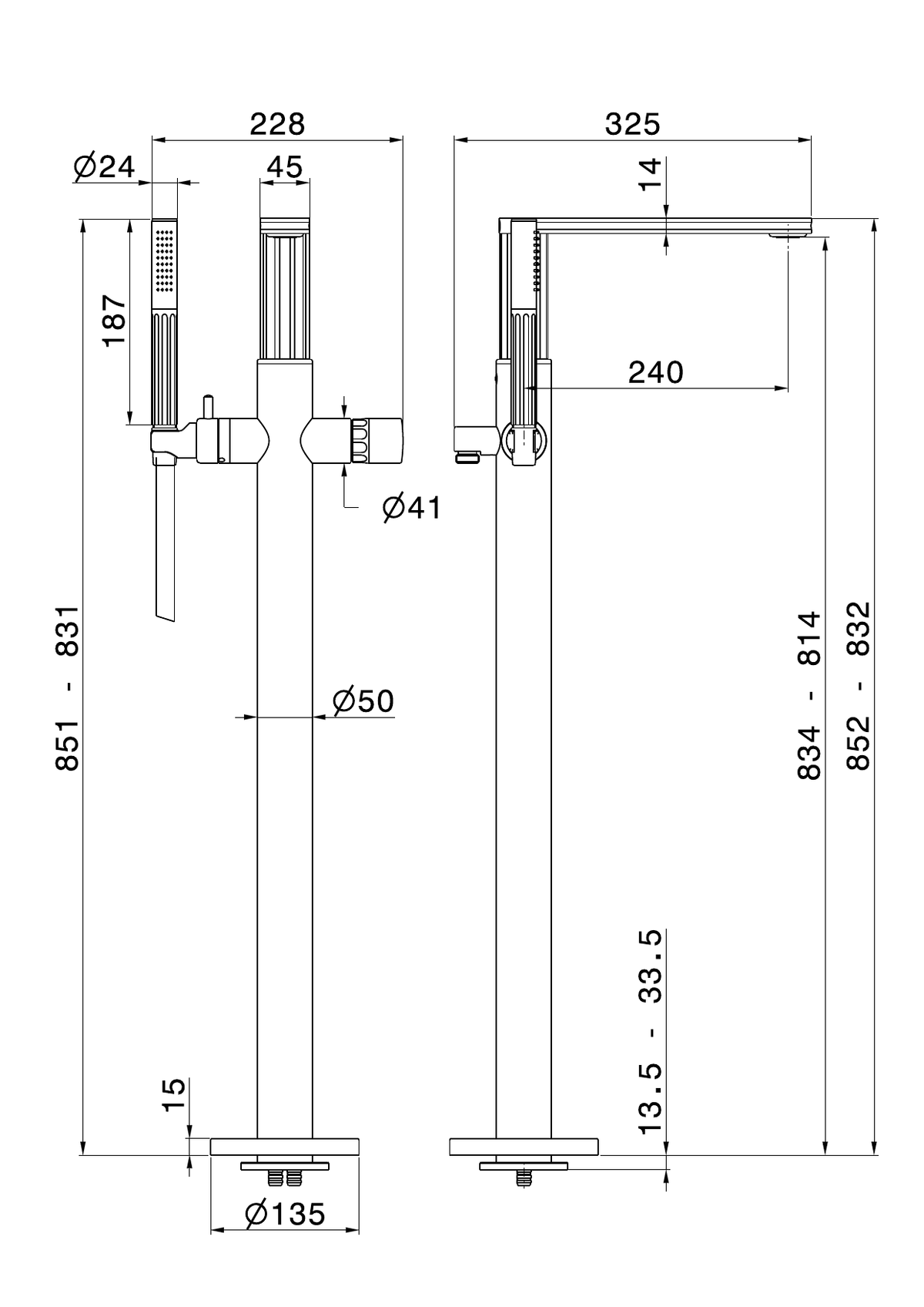 Newform 73084E - disegno tecnico