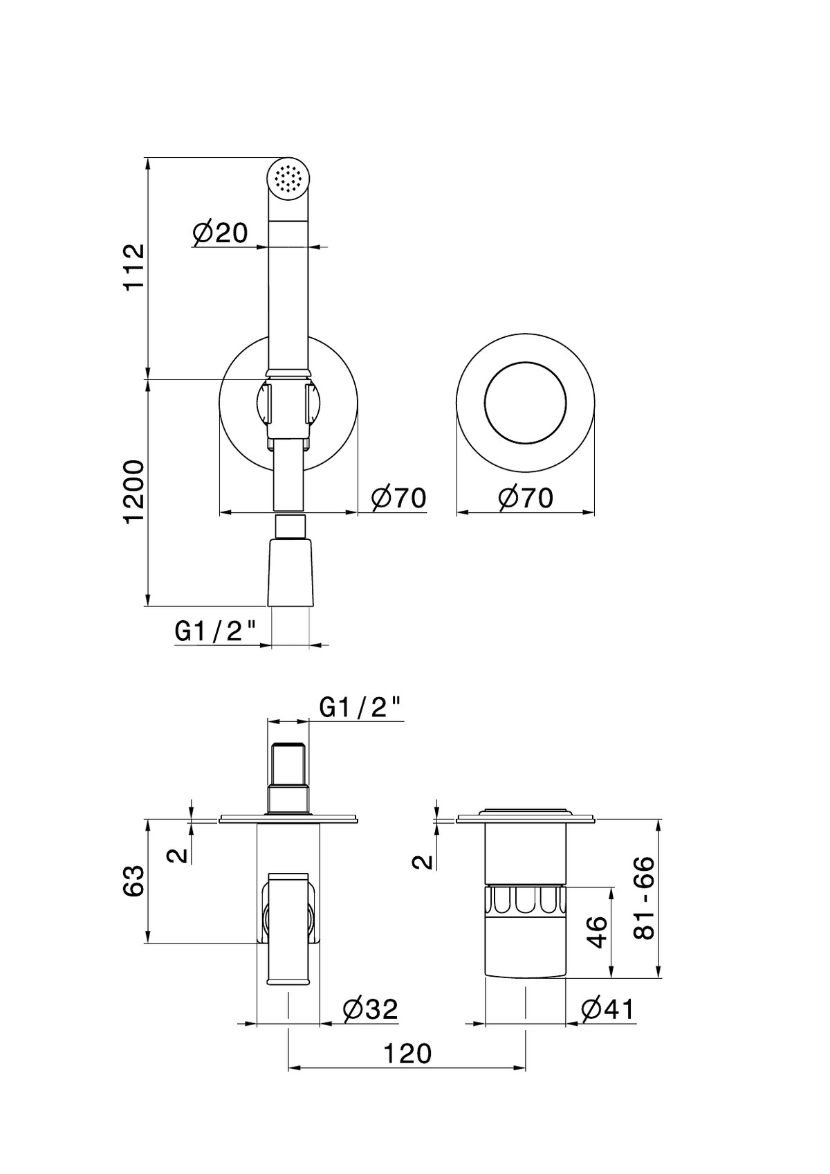 Newform 73096E - disegno tecnico