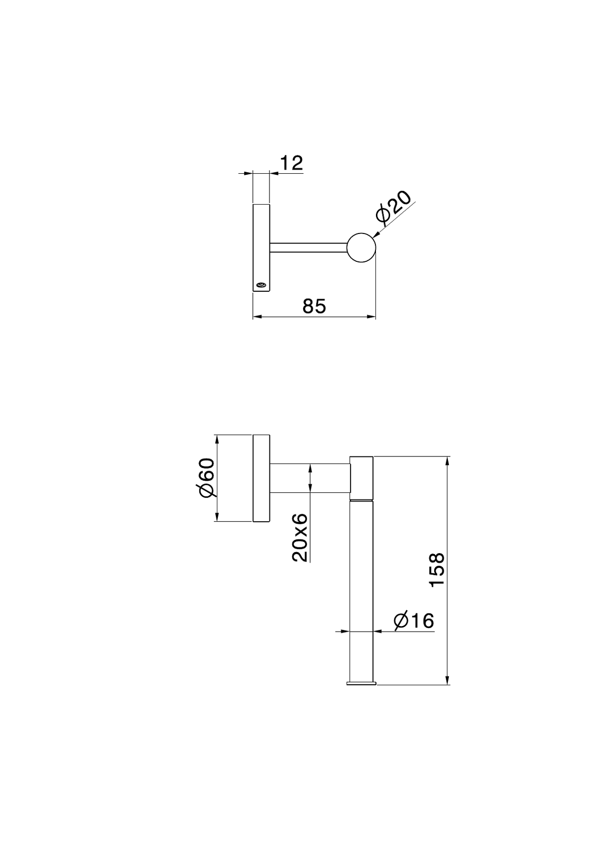 Newform 73232X - disegno tecnico