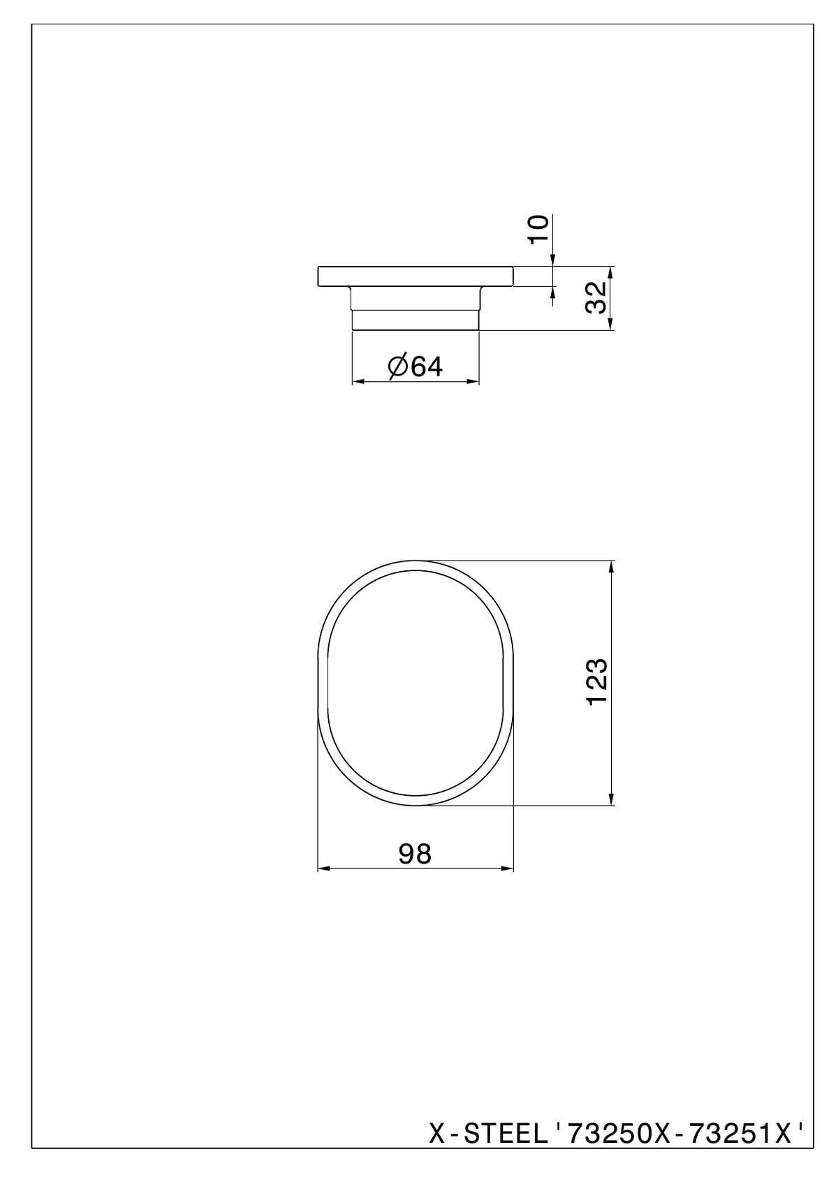 Newform 73251X - disegno tecnico