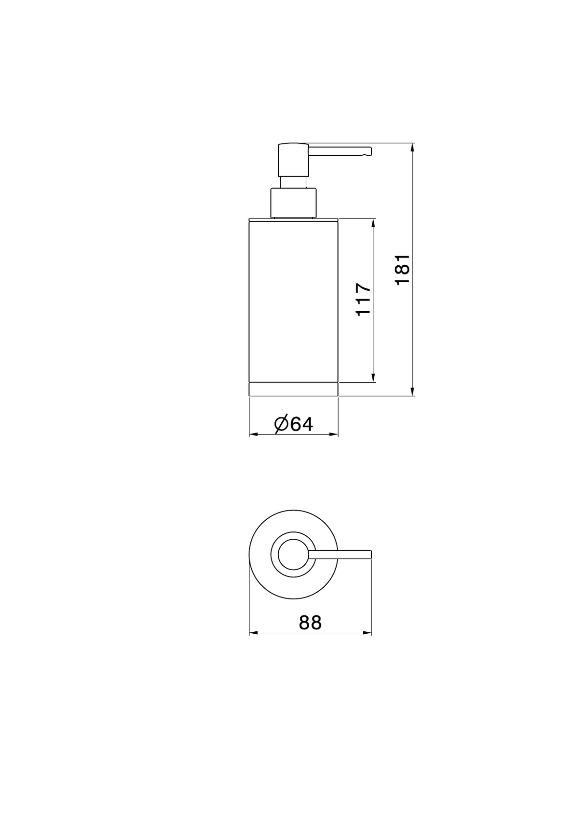 Newform 73259X - disegno tecnico