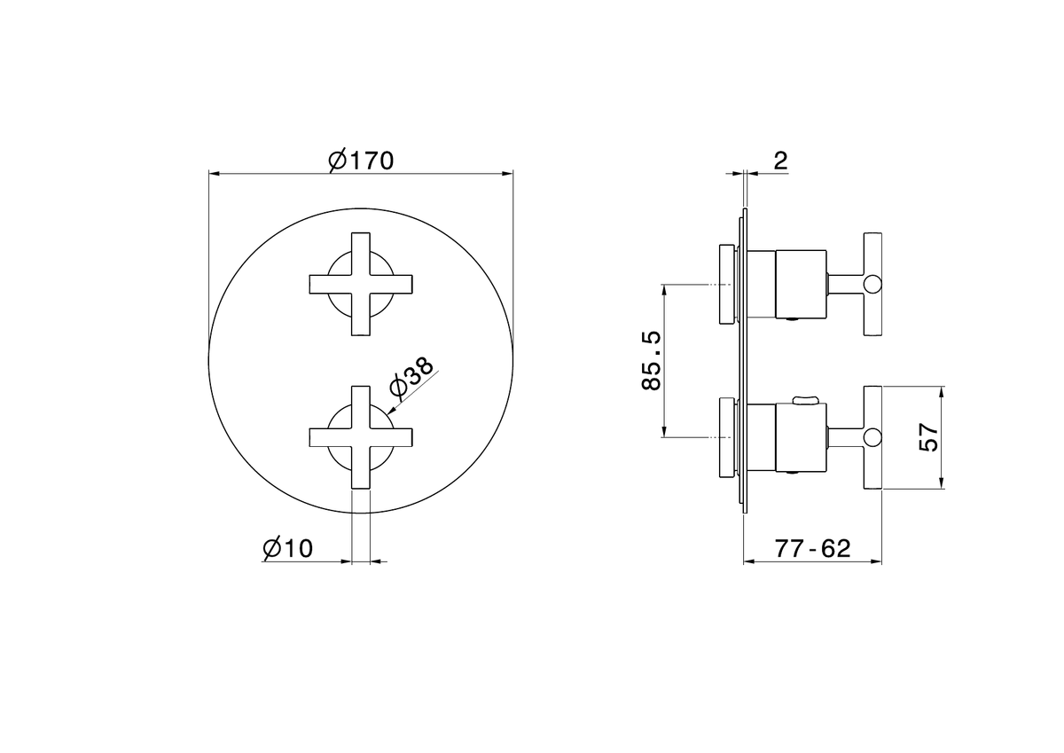 Newform 73414E - disegno tecnico