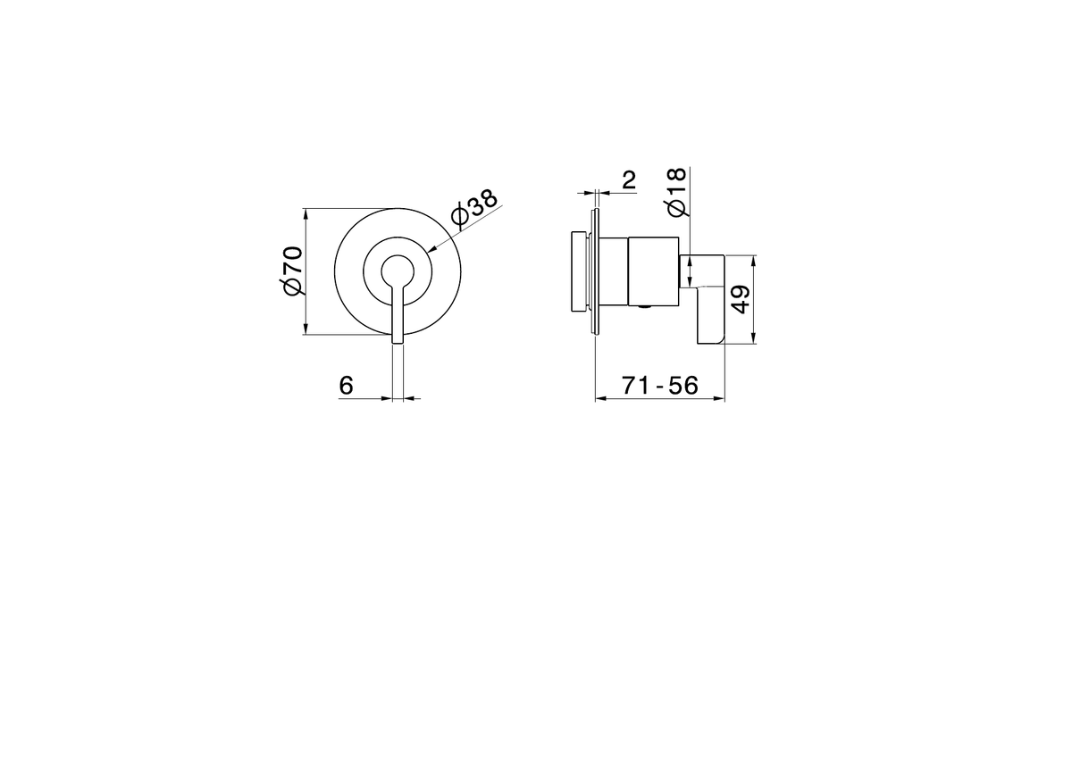 Newform 73419E - disegno tecnico