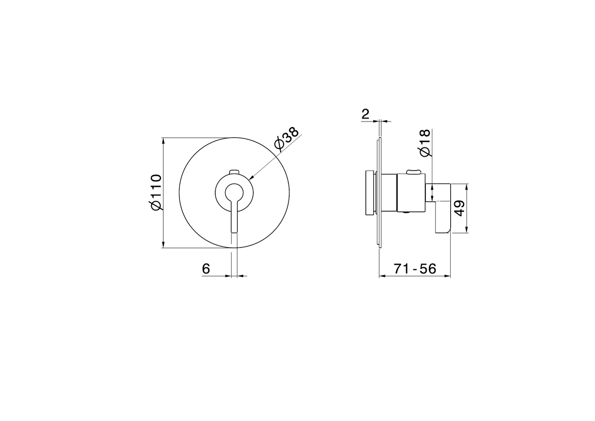 Newform 73420E - disegno tecnico