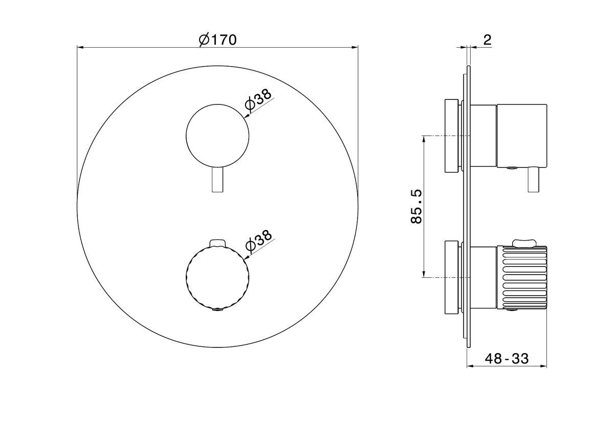 Newform 73435EX - disegno tecnico