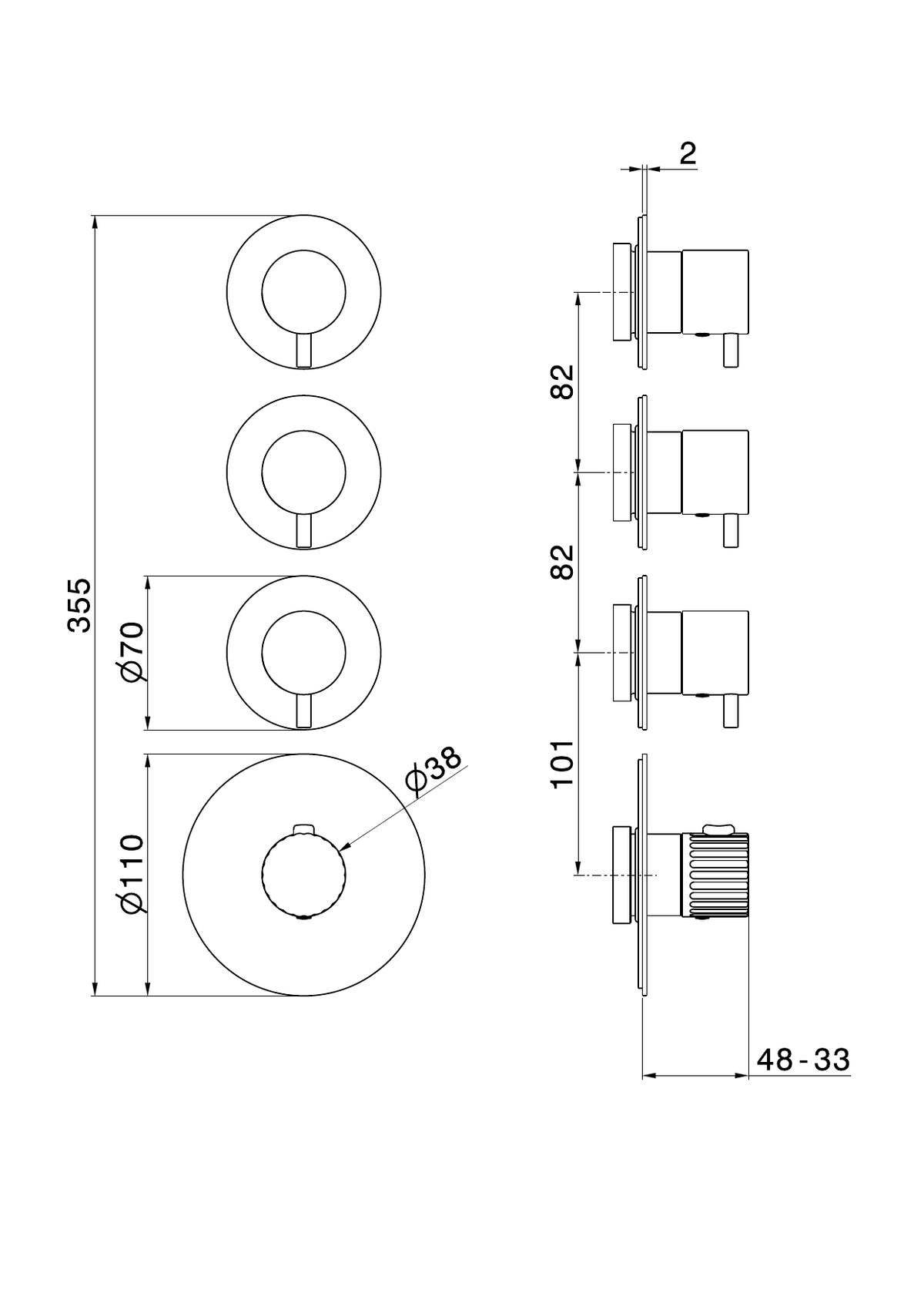 Newform 73437EX - disegno tecnico