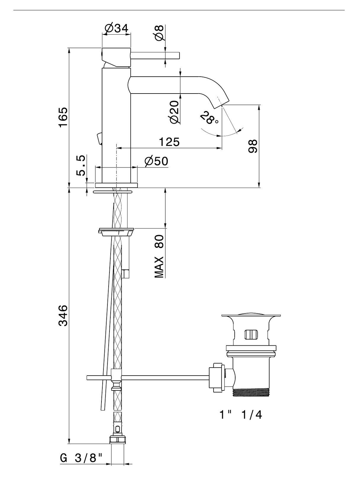 Newform 73910 - disegno tecnico