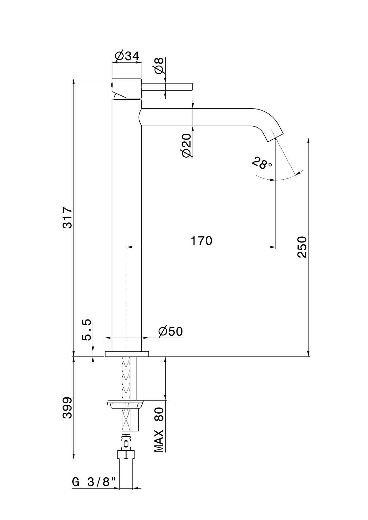 Newform 73915 - disegno tecnico