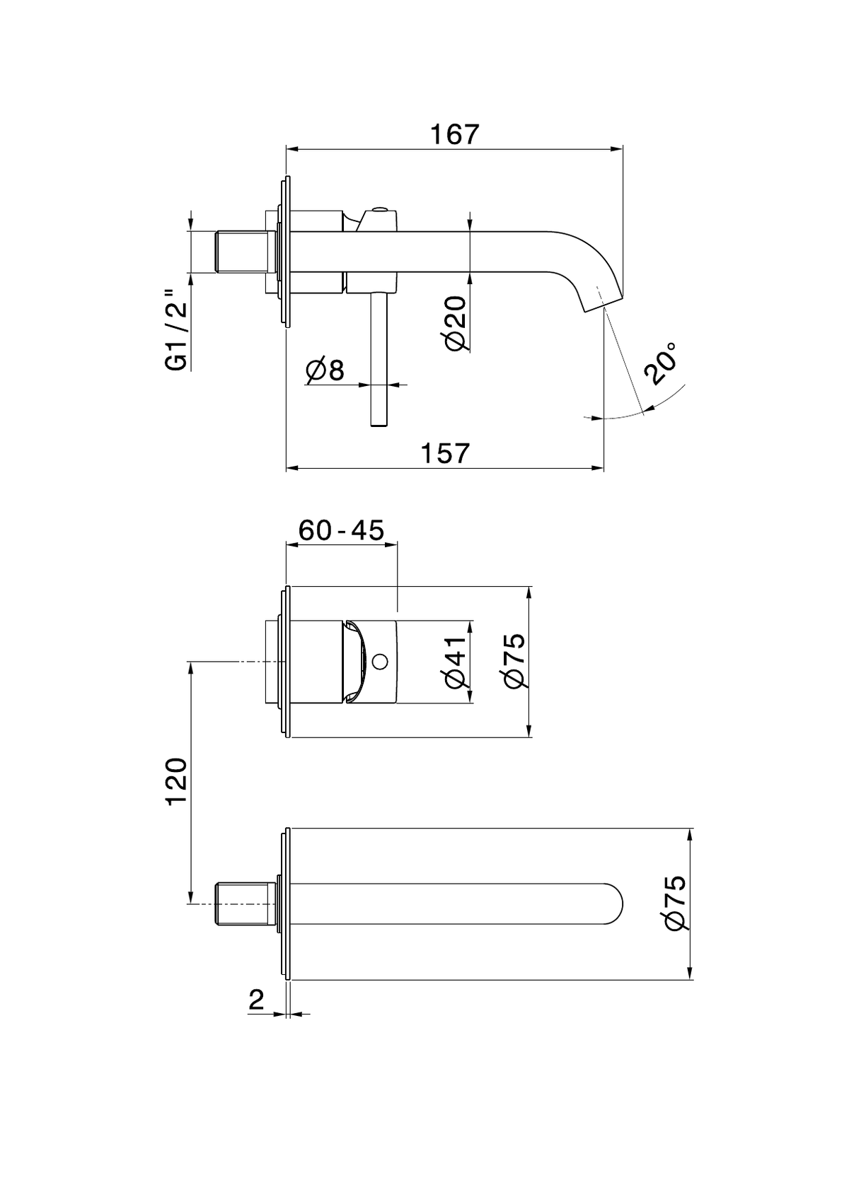 Newform 73928E - disegno tecnico
